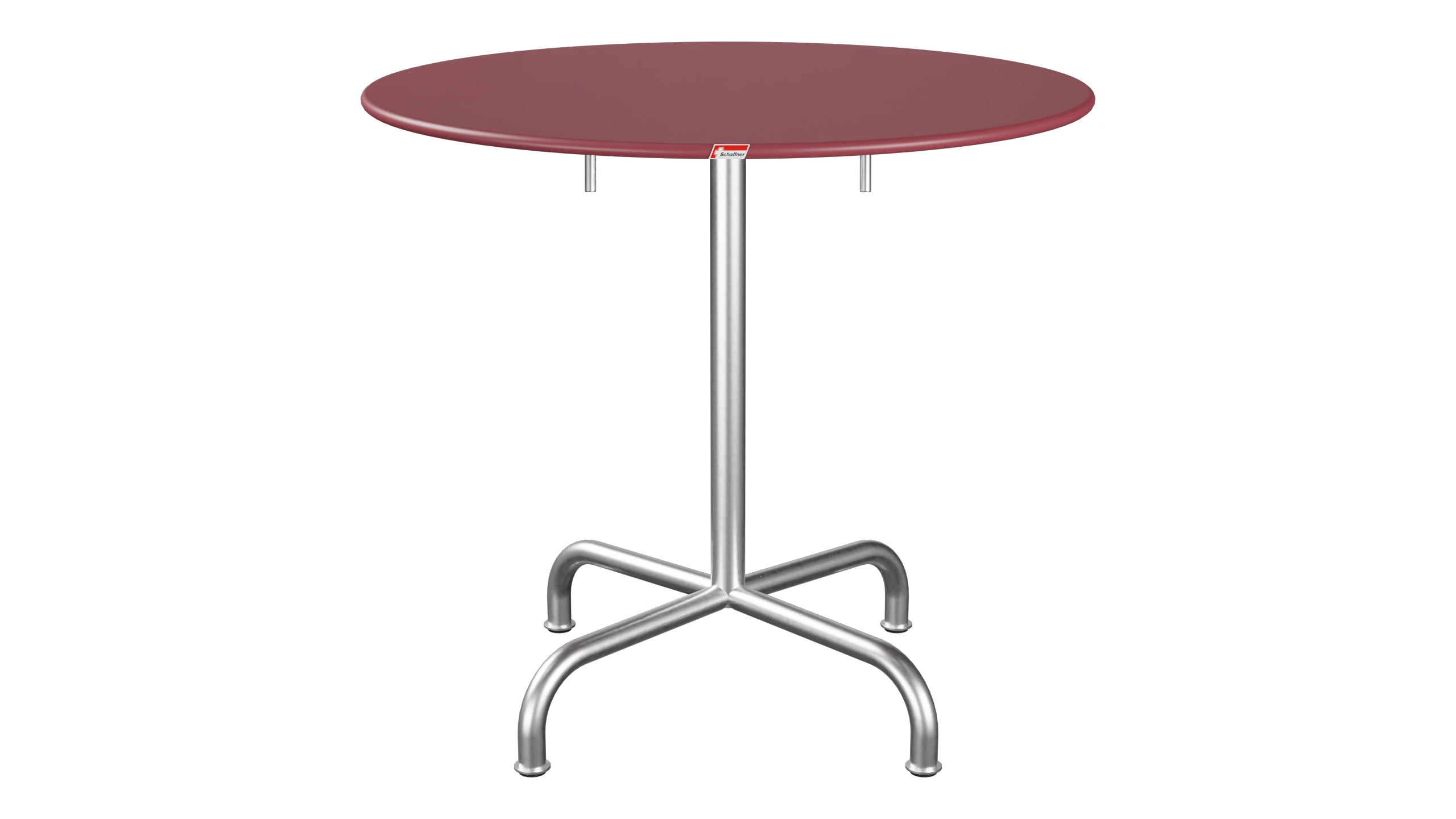 Rigi Metall-Gartentisch ø80 klappbar in Bordeaux präsentiert im Onlineshop von KAQTU Design AG. Gartentisch ist von Schaffner