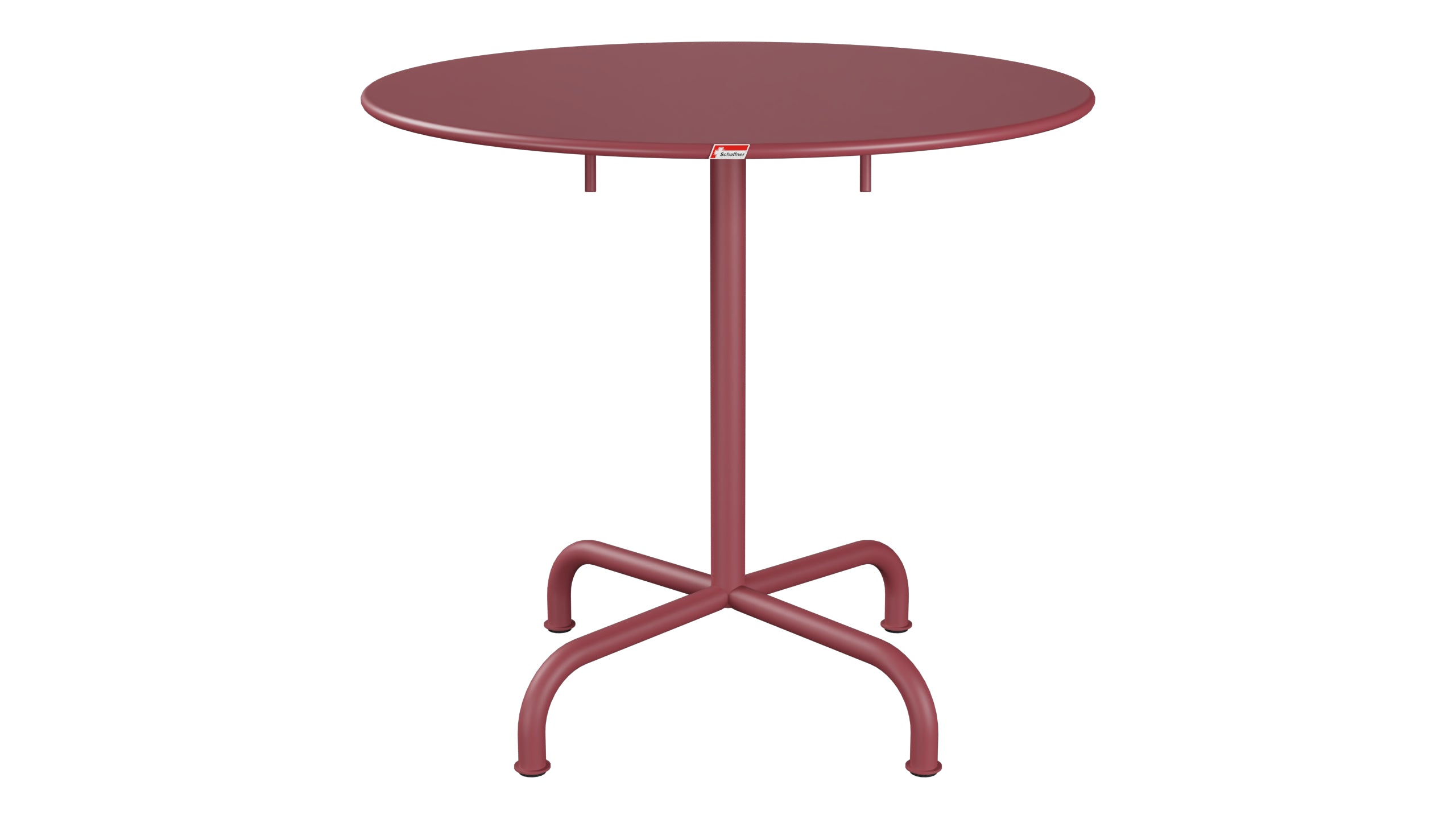 Rigi Metall-Gartentisch ø80 klappbar in Bordeaux präsentiert im Onlineshop von KAQTU Design AG. Gartentisch ist von Schaffner