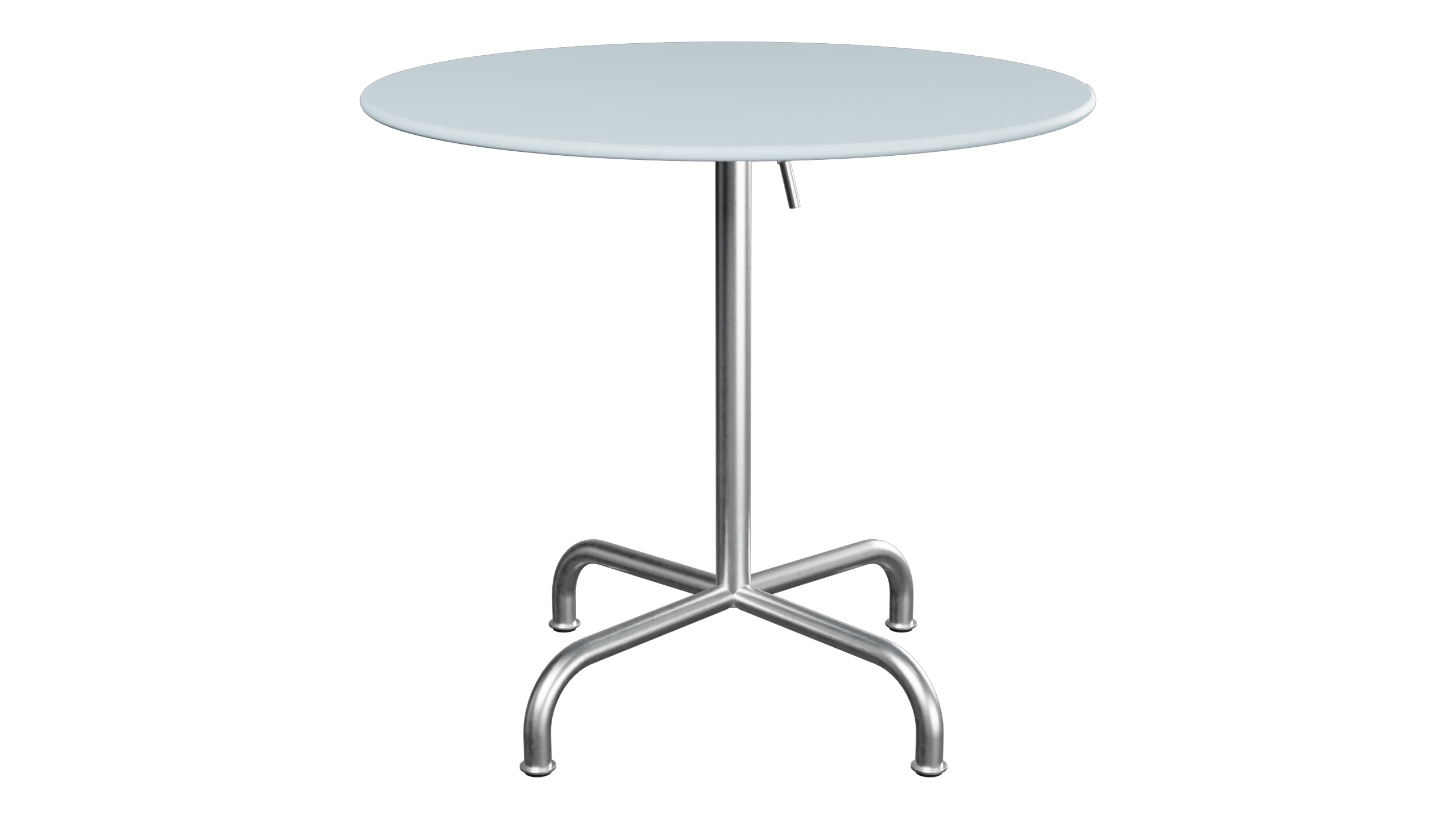 Rigi Metall-Gartentisch ø80 klappbar in Pastellblau präsentiert im Onlineshop von KAQTU Design AG. Gartentisch ist von Schaffner