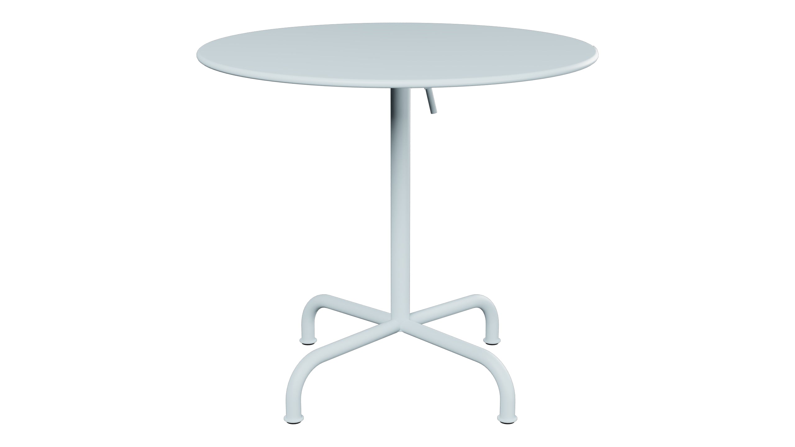Rigi Metall-Gartentisch ø80 klappbar in Pastellblau präsentiert im Onlineshop von KAQTU Design AG. Gartentisch ist von Schaffner
