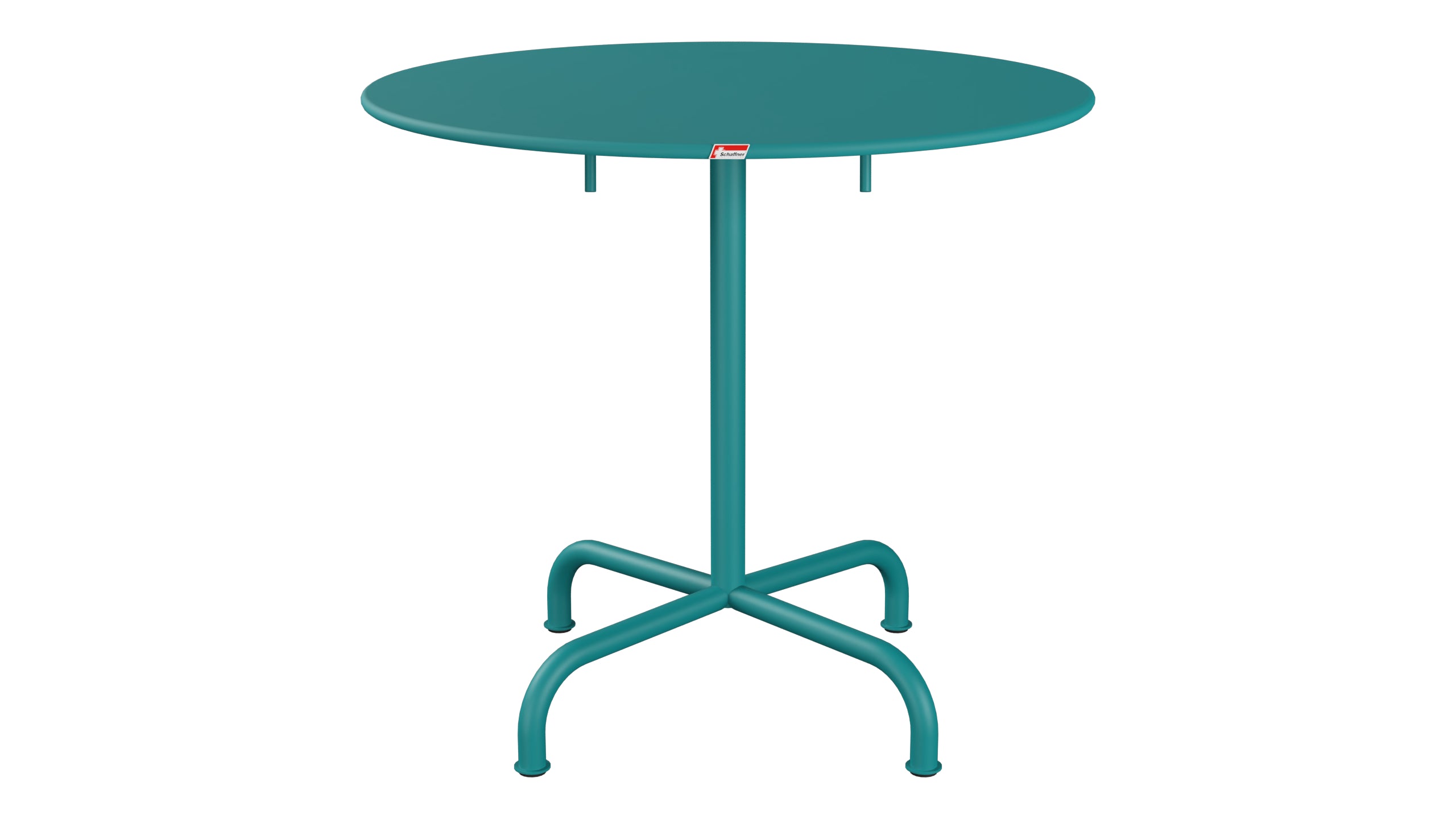 Rigi Metall-Gartentisch ø80 klappbar in Kaliblau präsentiert im Onlineshop von KAQTU Design AG. Gartentisch ist von Schaffner