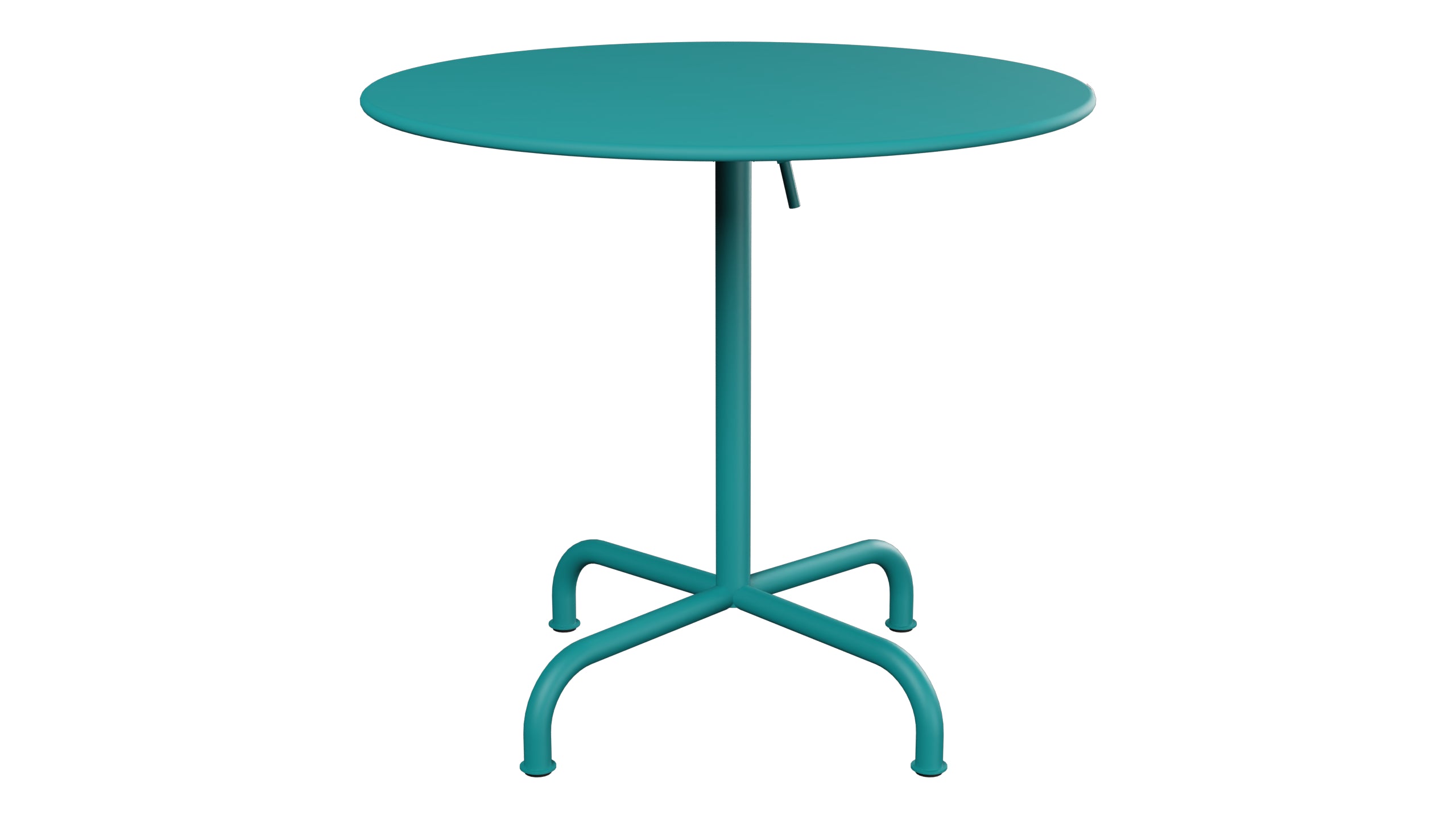 Rigi Metall-Gartentisch ø80 klappbar in Kaliblau präsentiert im Onlineshop von KAQTU Design AG. Gartentisch ist von Schaffner
