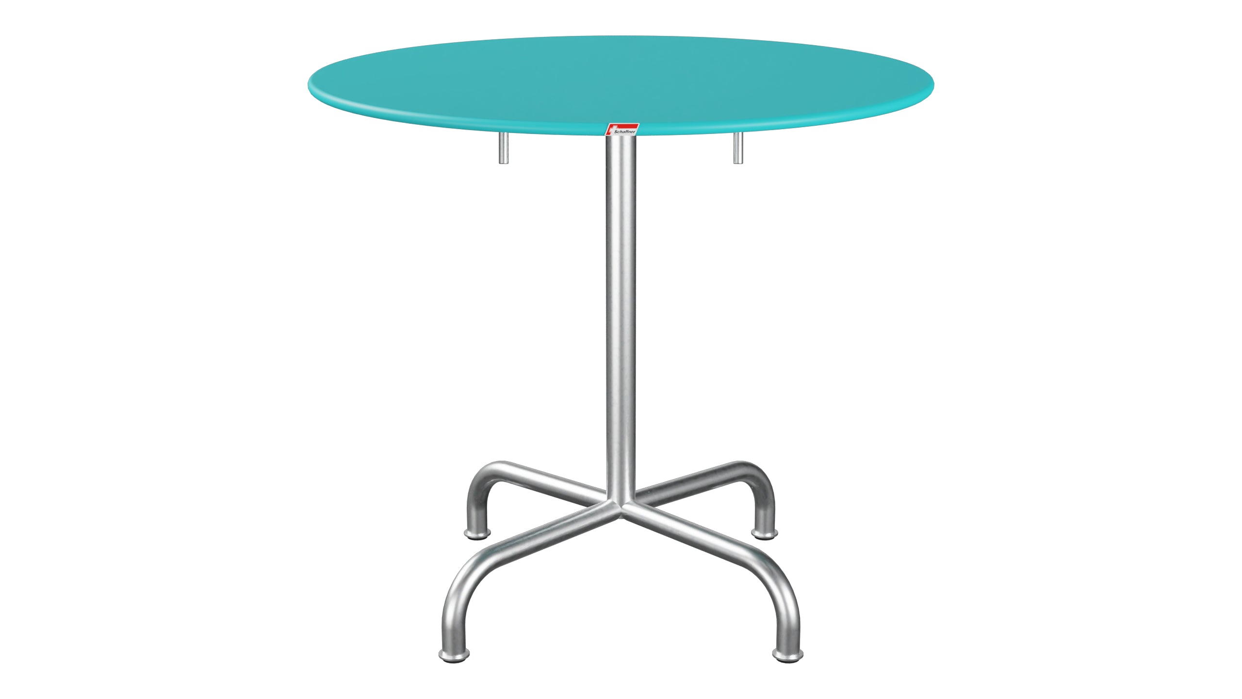 Rigi Metall-Gartentisch ø80 klappbar in Türkis präsentiert im Onlineshop von KAQTU Design AG. Gartentisch ist von Schaffner