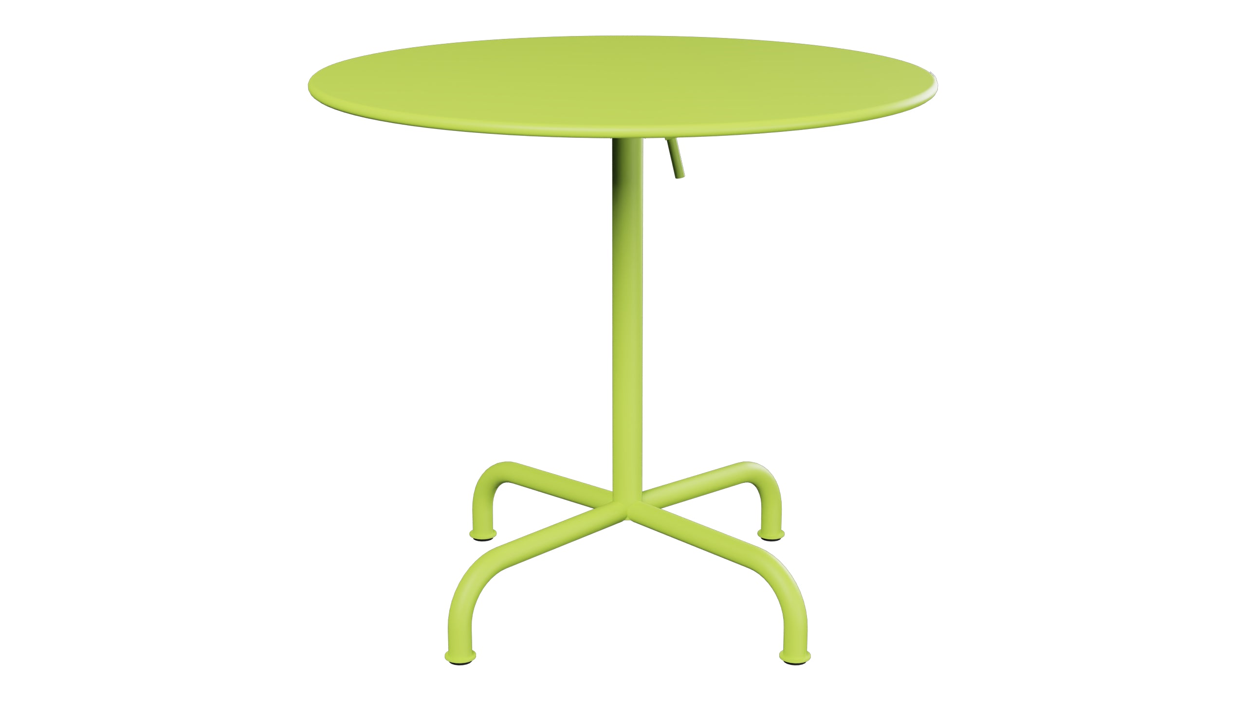 Rigi Metall-Gartentisch ø80 klappbar in Hellgrün präsentiert im Onlineshop von KAQTU Design AG. Gartentisch ist von Schaffner