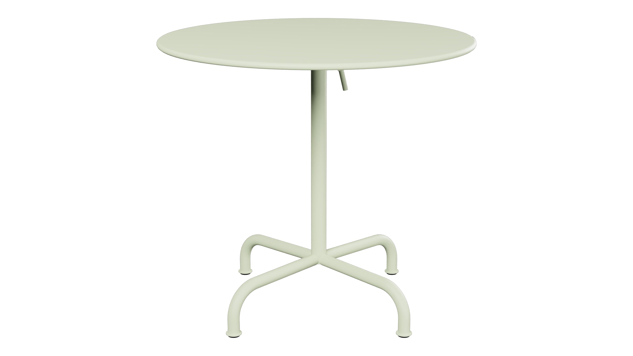 Rigi Metall-Gartentisch ø80 klappbar in Pastellgrün präsentiert im Onlineshop von KAQTU Design AG. Gartentisch ist von Schaffner