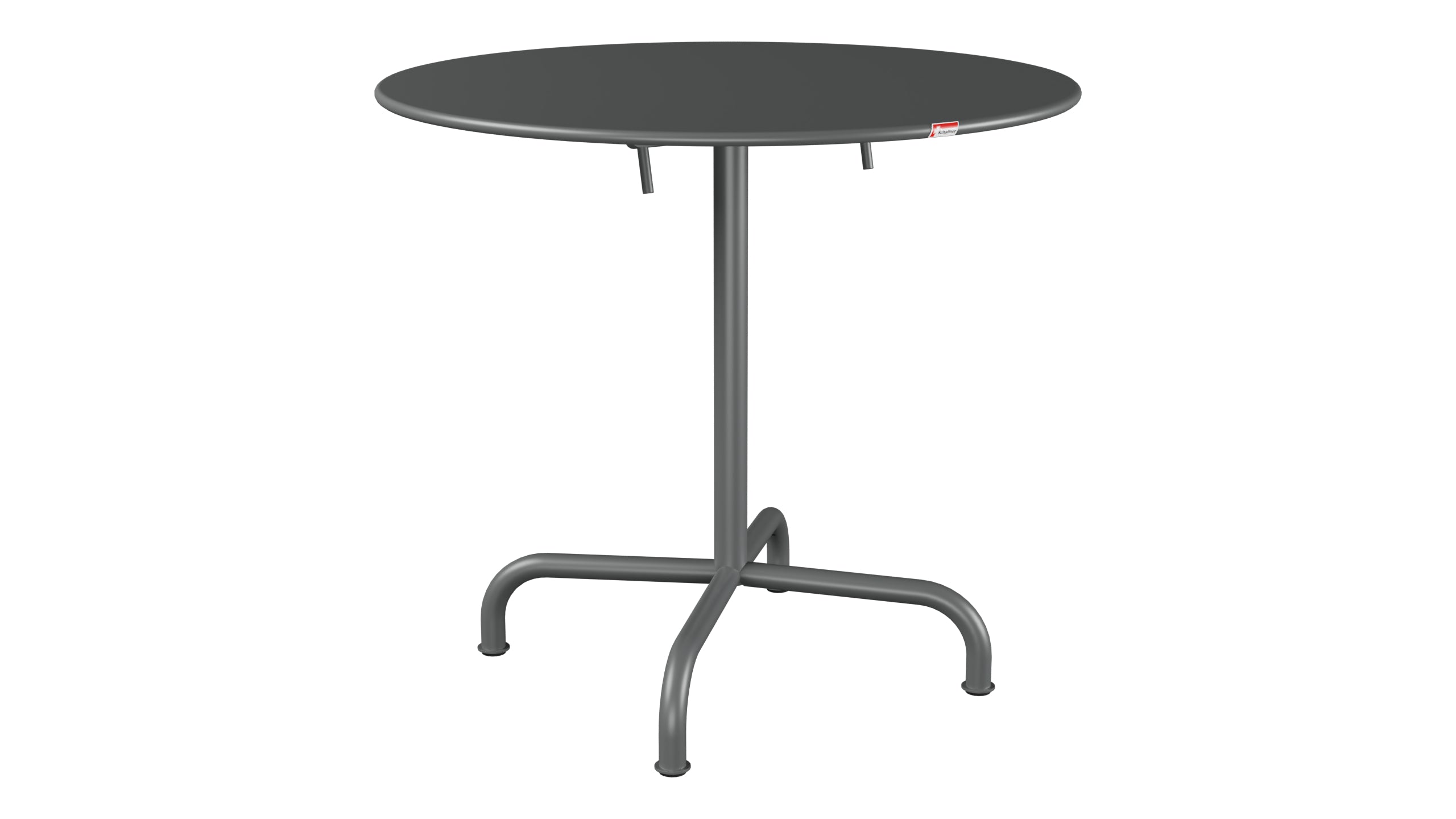 Rigi Metall-Gartentisch ø80 klappbar in Graphit präsentiert im Onlineshop von KAQTU Design AG. Gartentisch ist von Schaffner