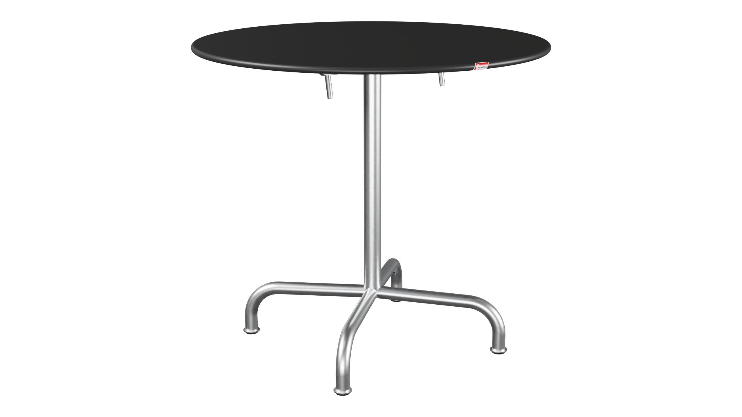 Rigi Metall-Gartentisch ø80 klappbar in Anthrazit präsentiert im Onlineshop von KAQTU Design AG. Gartentisch ist von Schaffner
