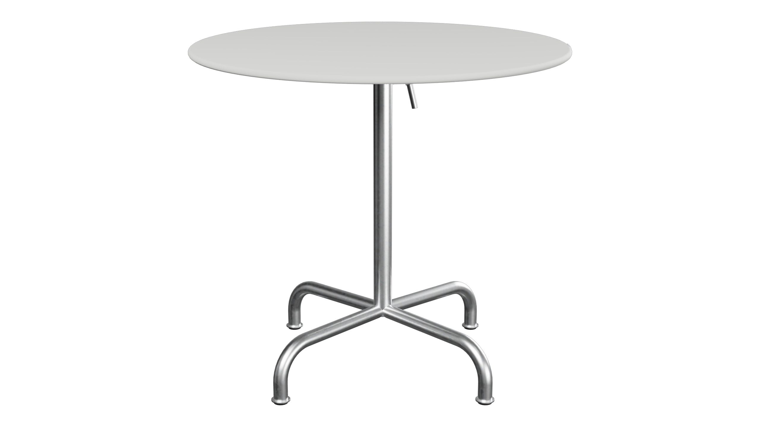 Rigi Metall-Gartentisch ø80 klappbar in Alusilber präsentiert im Onlineshop von KAQTU Design AG. Gartentisch ist von Schaffner