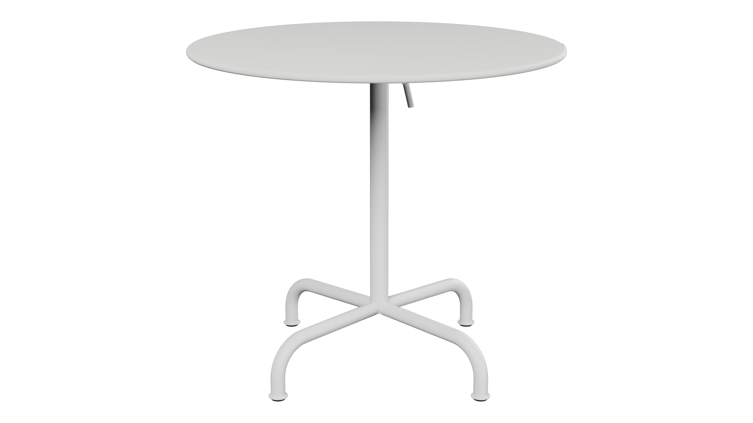 Rigi Metall-Gartentisch ø80 klappbar in Alusilber präsentiert im Onlineshop von KAQTU Design AG. Gartentisch ist von Schaffner