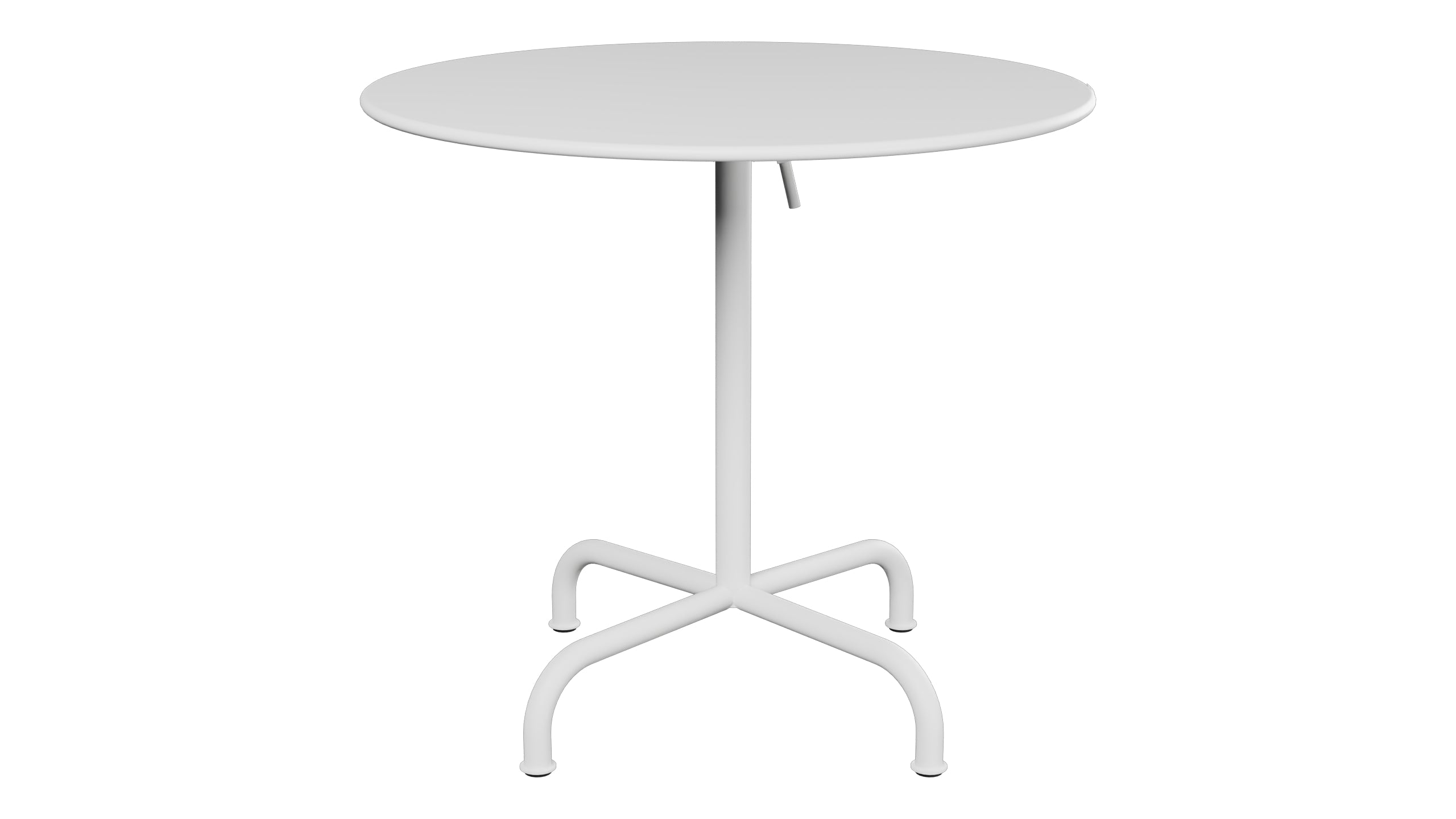 Rigi Metall-Gartentisch ø80 klappbar in Weiss präsentiert im Onlineshop von KAQTU Design AG. Gartentisch ist von Schaffner