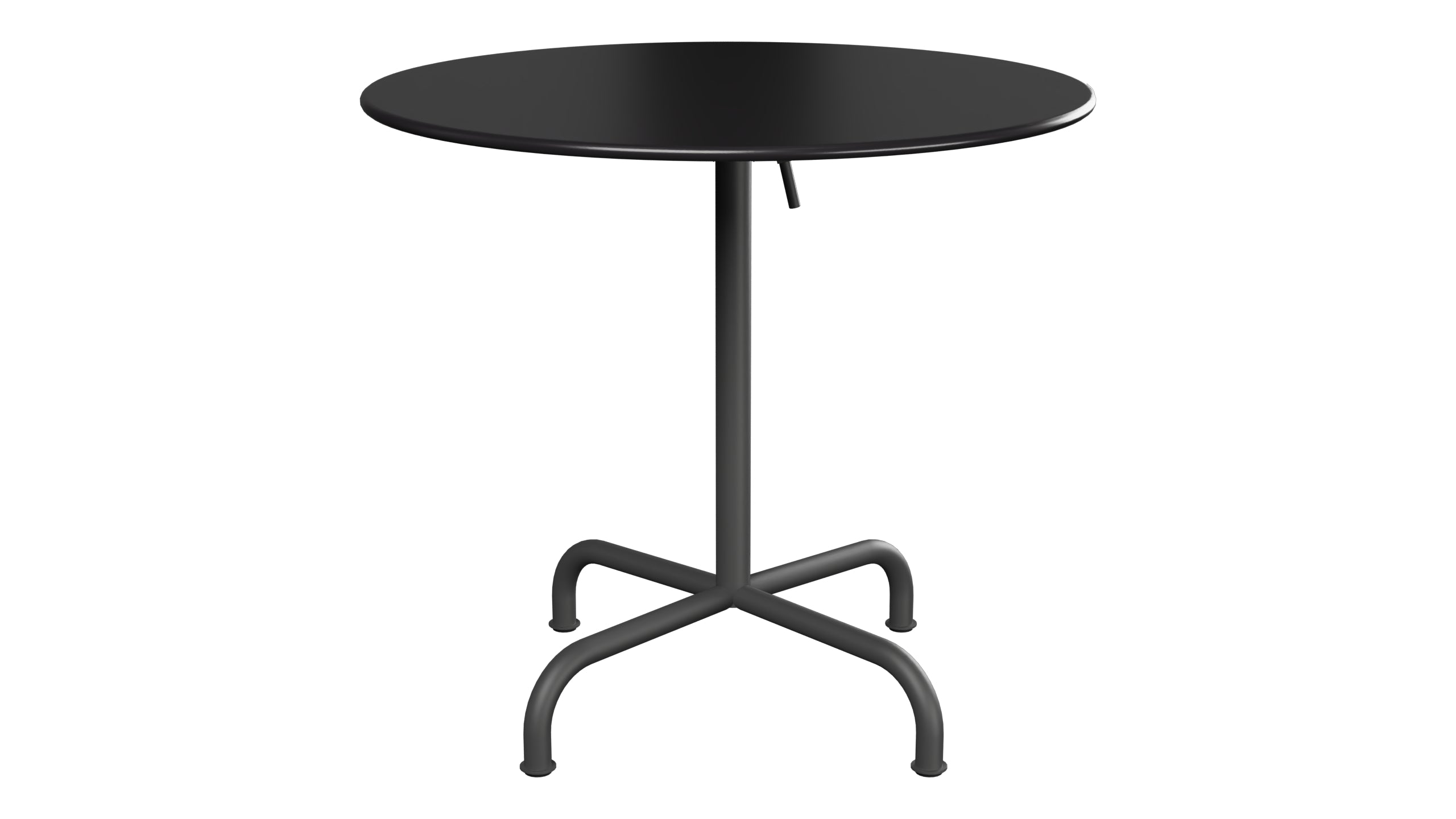 Rigi Metall-Gartentisch ø80 klappbar in Schwarz präsentiert im Onlineshop von KAQTU Design AG. Gartentisch ist von Schaffner