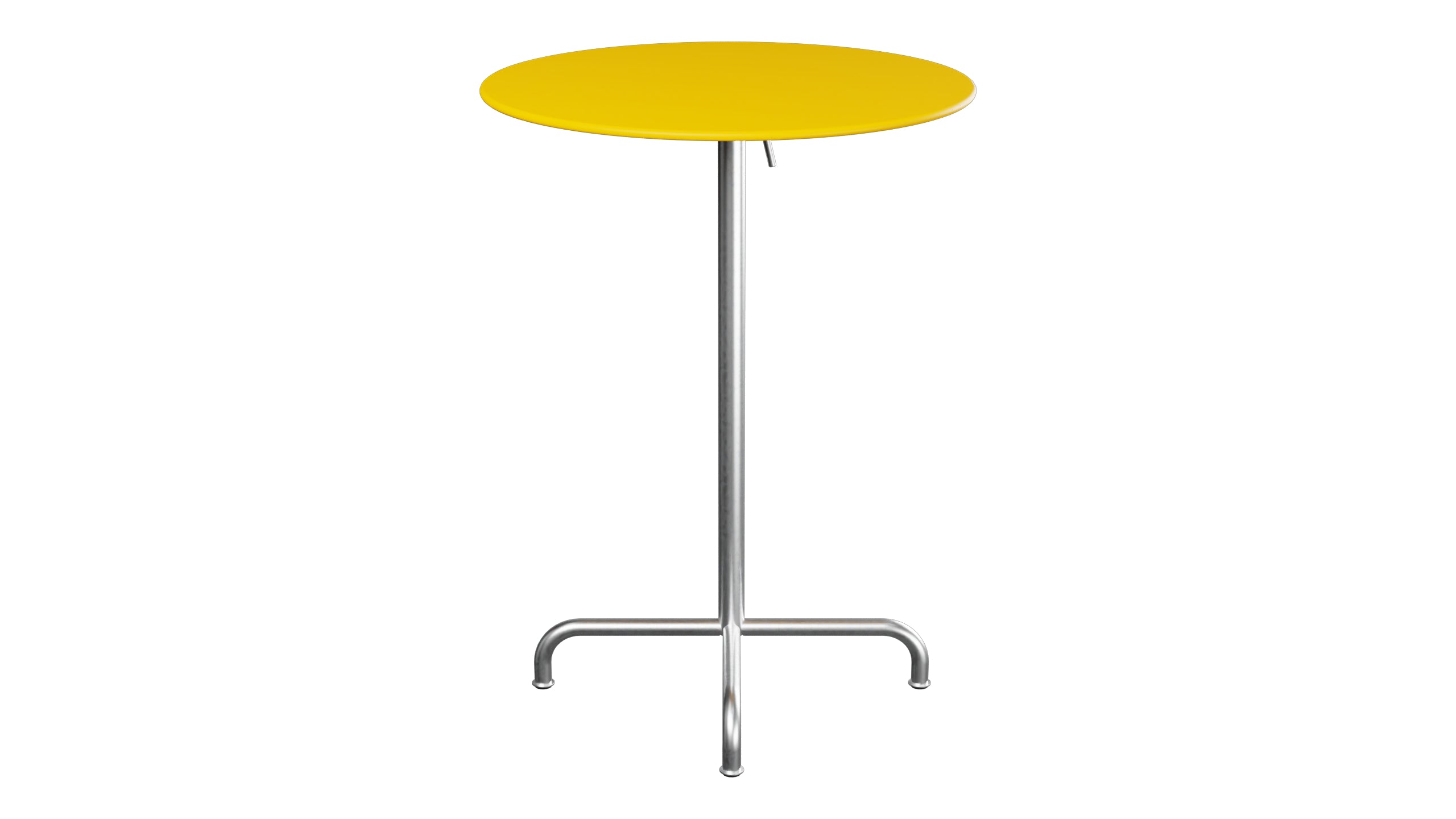 Rigi Metall-Stehtisch Outdoor ø80 / 110 klappbar  in Gelb präsentiert im Onlineshop von KAQTU Design AG. Hochtisch Outdoor ist von Schaffner