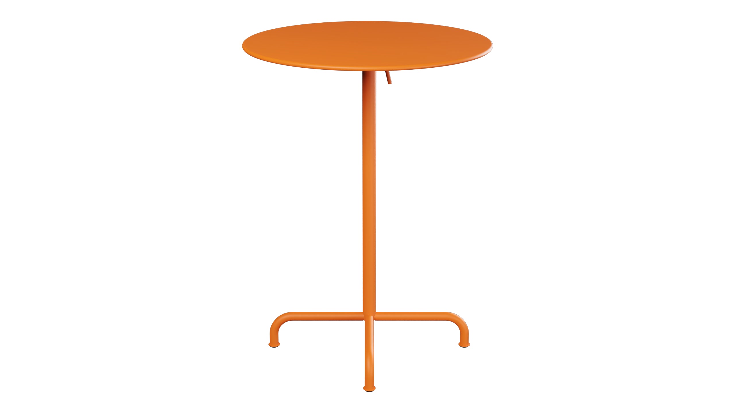 Rigi Metall-Stehtisch Outdoor ø80 / 110 klappbar  in Orange präsentiert im Onlineshop von KAQTU Design AG. Hochtisch Outdoor ist von Schaffner