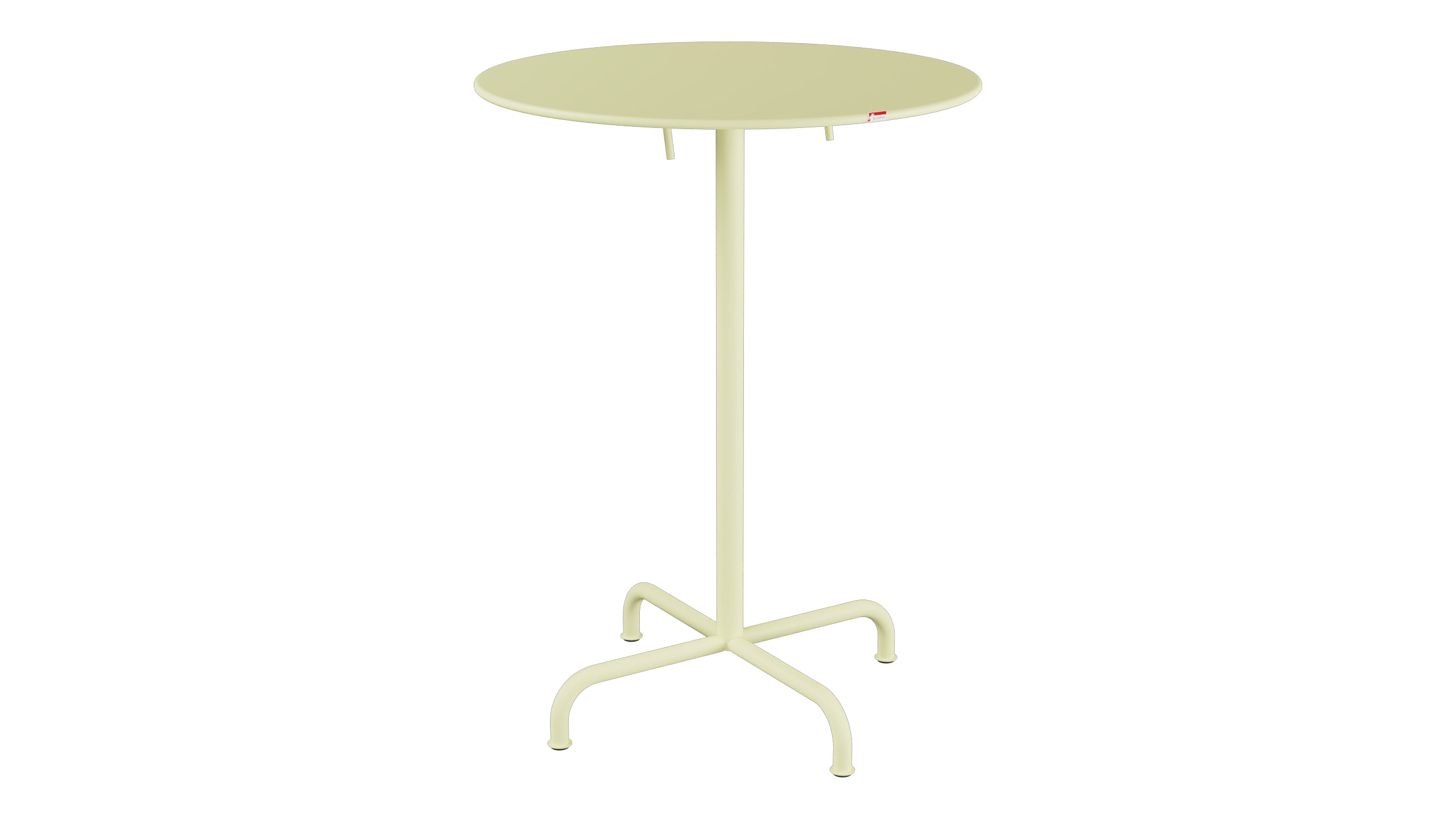 Rigi Metall-Stehtisch Outdoor ø80 / 110 klappbar  in Buchsbaumgelb präsentiert im Onlineshop von KAQTU Design AG. Hochtisch Outdoor ist von Schaffner