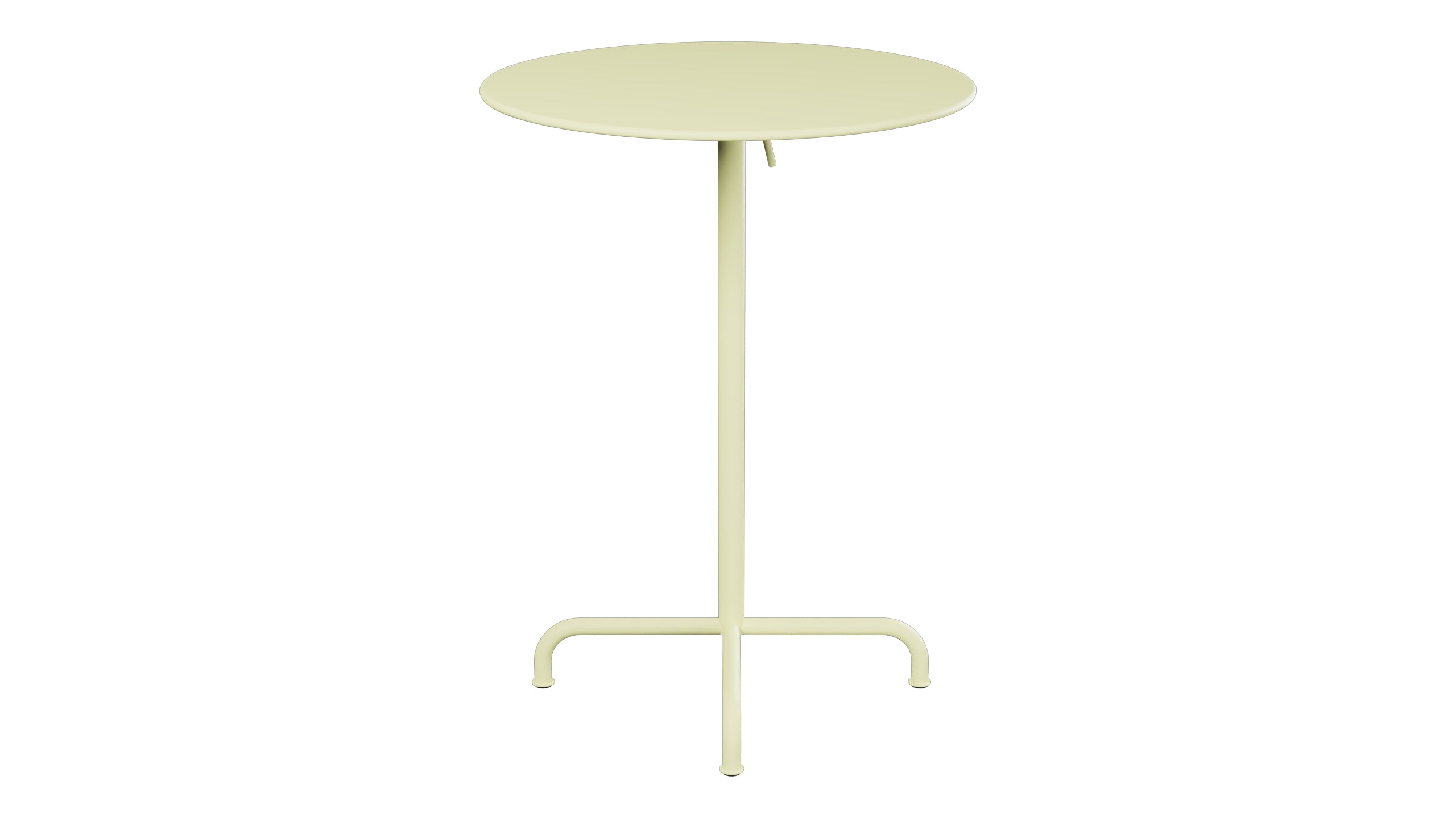 Rigi Metall-Stehtisch Outdoor ø80 / 110 klappbar  in Buchsbaumgelb präsentiert im Onlineshop von KAQTU Design AG. Hochtisch Outdoor ist von Schaffner