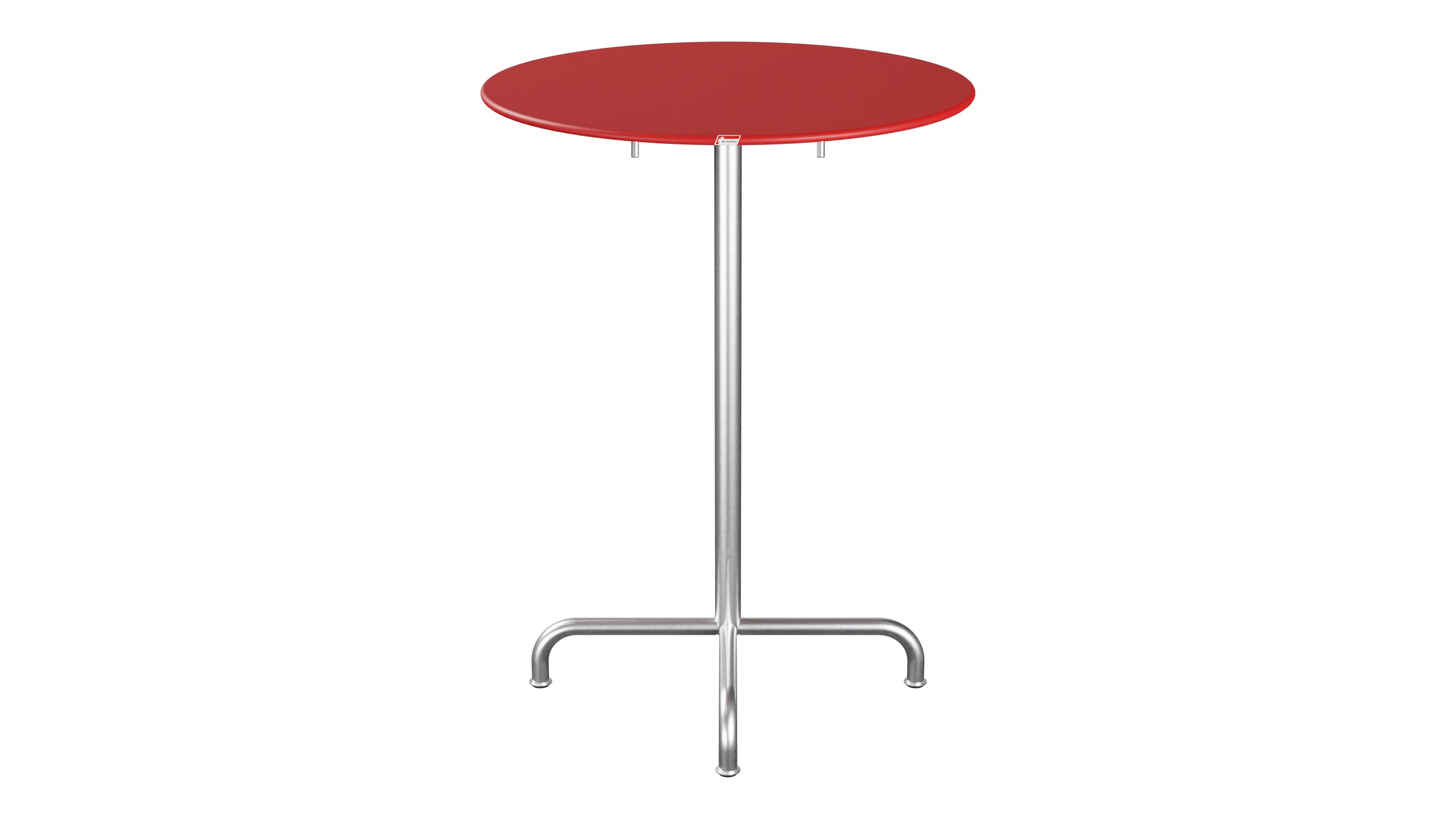 Rigi Metall-Stehtisch Outdoor ø80 / 110 klappbar  in Rot präsentiert im Onlineshop von KAQTU Design AG. Hochtisch Outdoor ist von Schaffner