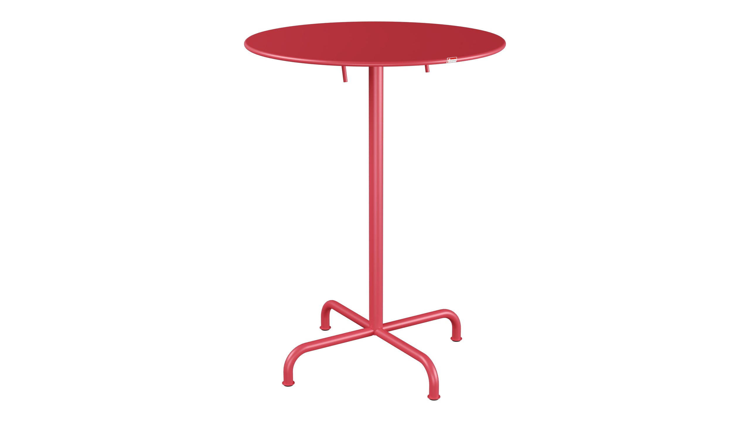 Rigi Metall-Stehtisch Outdoor ø80 / 110 klappbar  in Ahornrot präsentiert im Onlineshop von KAQTU Design AG. Hochtisch Outdoor ist von Schaffner
