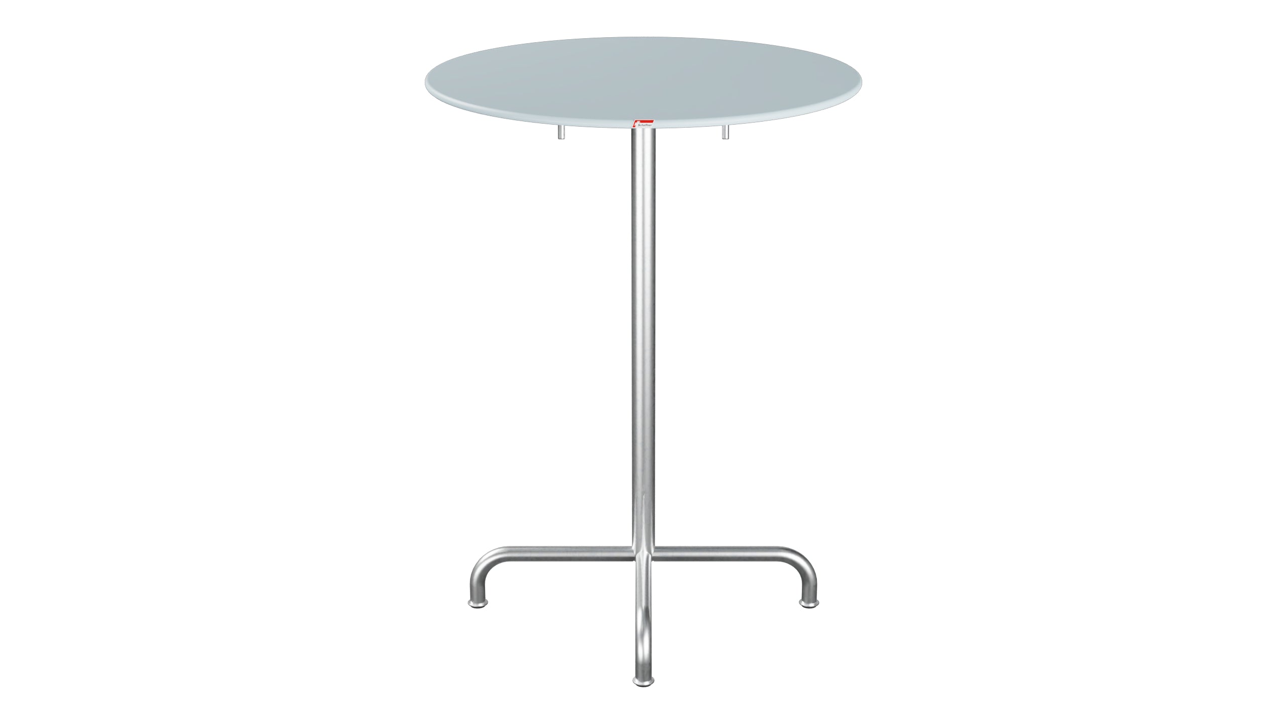 Rigi Metall-Stehtisch Outdoor ø80 / 110 klappbar  in Pastellblau präsentiert im Onlineshop von KAQTU Design AG. Hochtisch Outdoor ist von Schaffner
