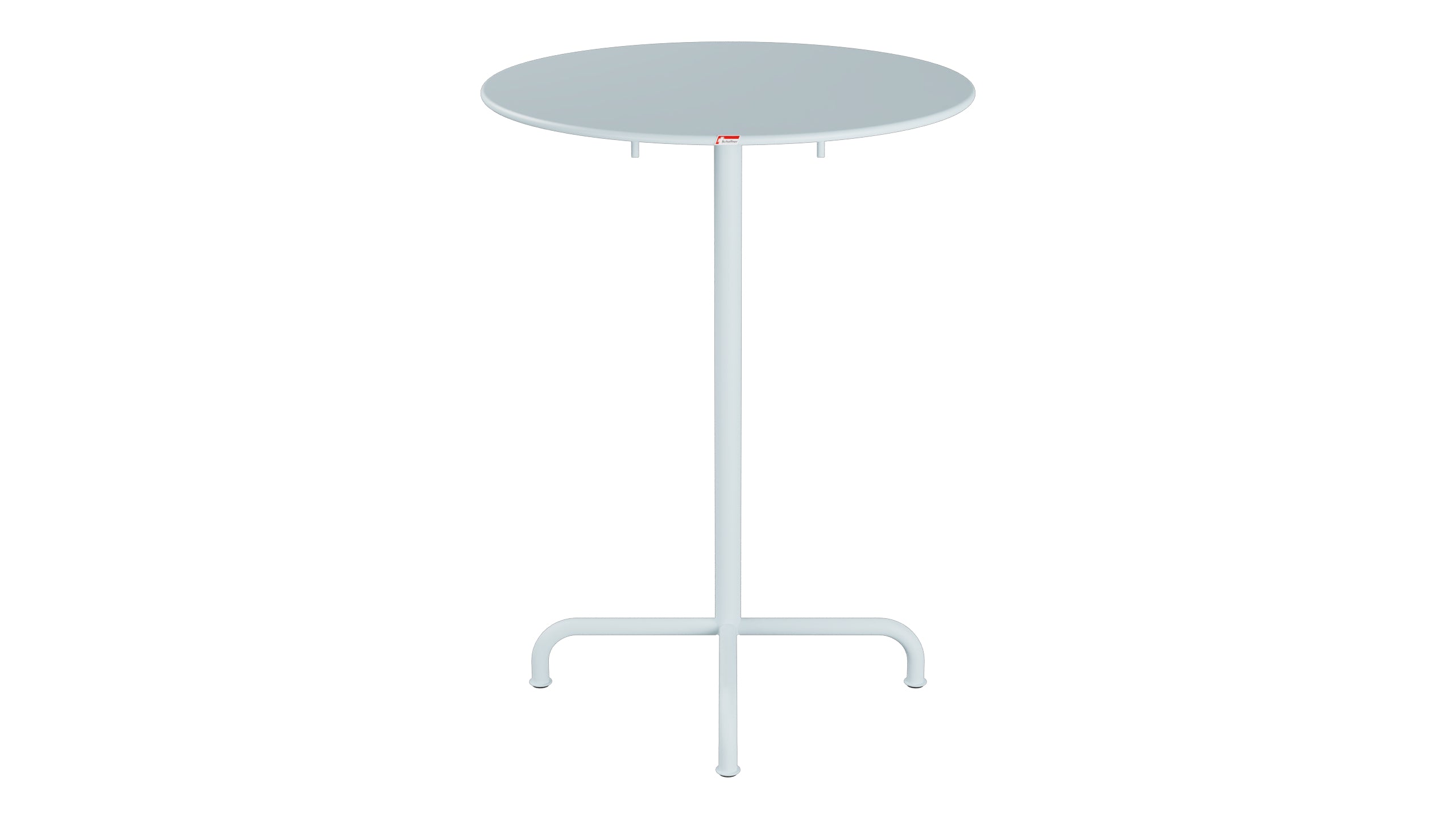 Rigi Metall-Stehtisch Outdoor ø80 / 110 klappbar  in Pastellblau präsentiert im Onlineshop von KAQTU Design AG. Hochtisch Outdoor ist von Schaffner