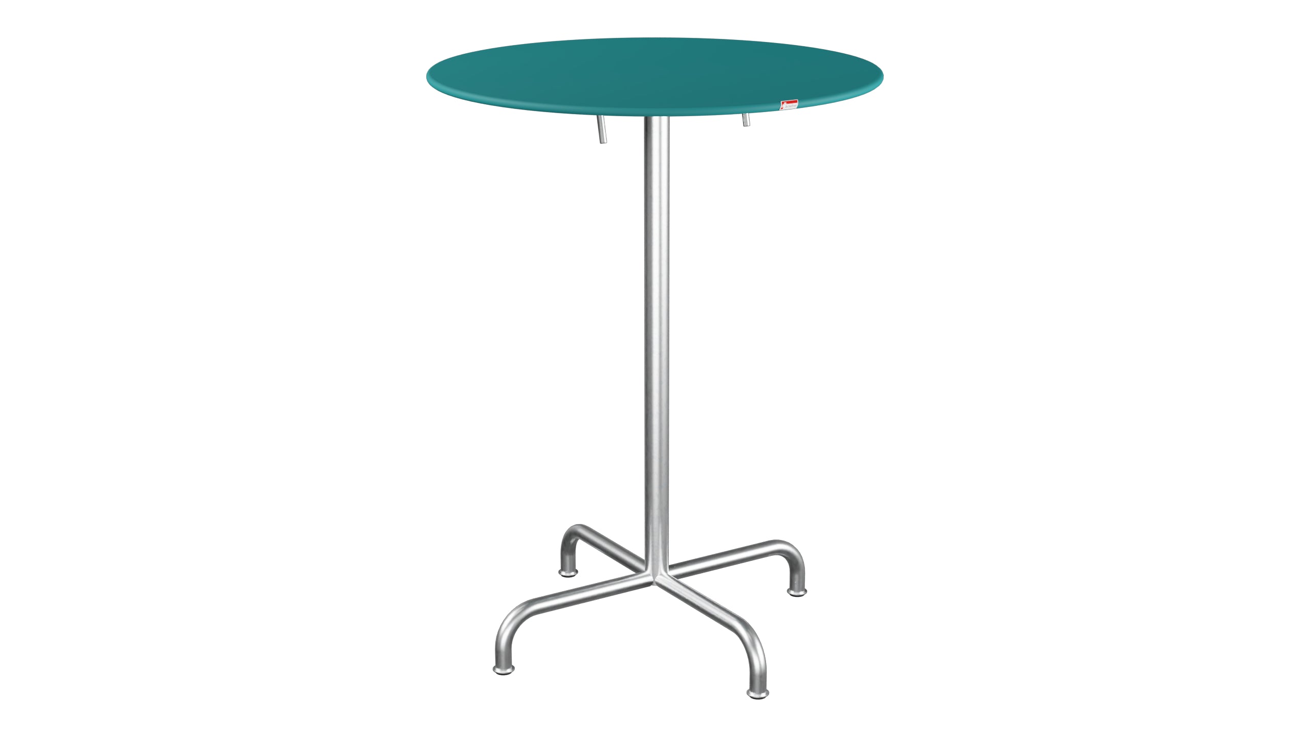 Rigi Metall-Stehtisch Outdoor ø80 / 110 klappbar  in Kaliblau präsentiert im Onlineshop von KAQTU Design AG. Hochtisch Outdoor ist von Schaffner