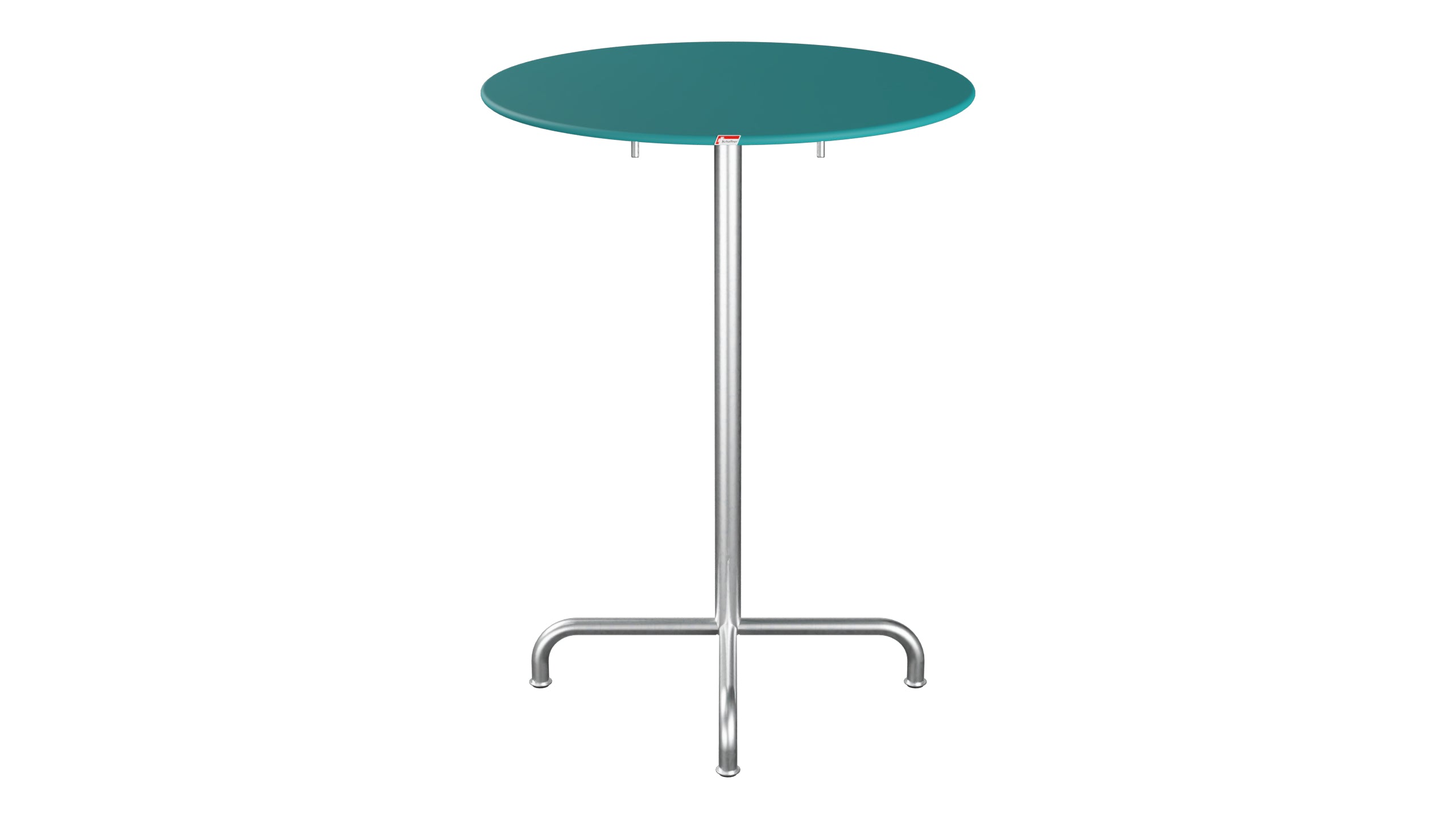 Rigi Metall-Stehtisch Outdoor ø80 / 110 klappbar  in Kaliblau präsentiert im Onlineshop von KAQTU Design AG. Hochtisch Outdoor ist von Schaffner