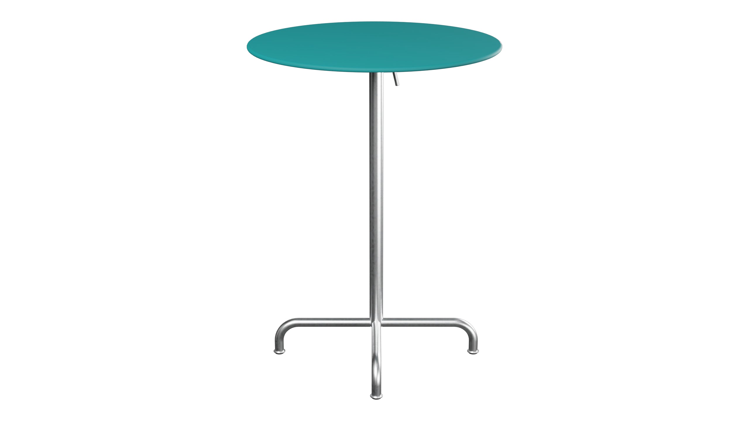 Rigi Metall-Stehtisch Outdoor ø80 / 110 klappbar  in Kaliblau präsentiert im Onlineshop von KAQTU Design AG. Hochtisch Outdoor ist von Schaffner