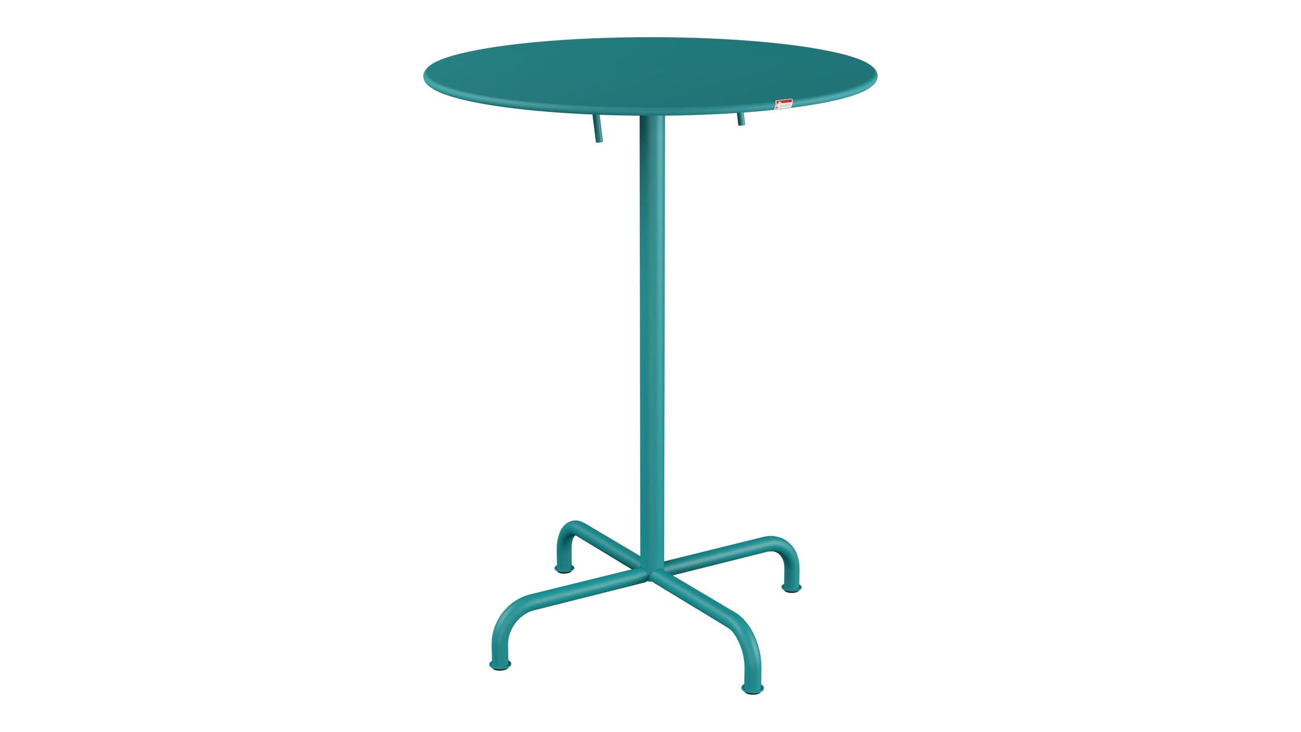 Rigi Metall-Stehtisch Outdoor ø80 / 110 klappbar  in Kaliblau präsentiert im Onlineshop von KAQTU Design AG. Hochtisch Outdoor ist von Schaffner