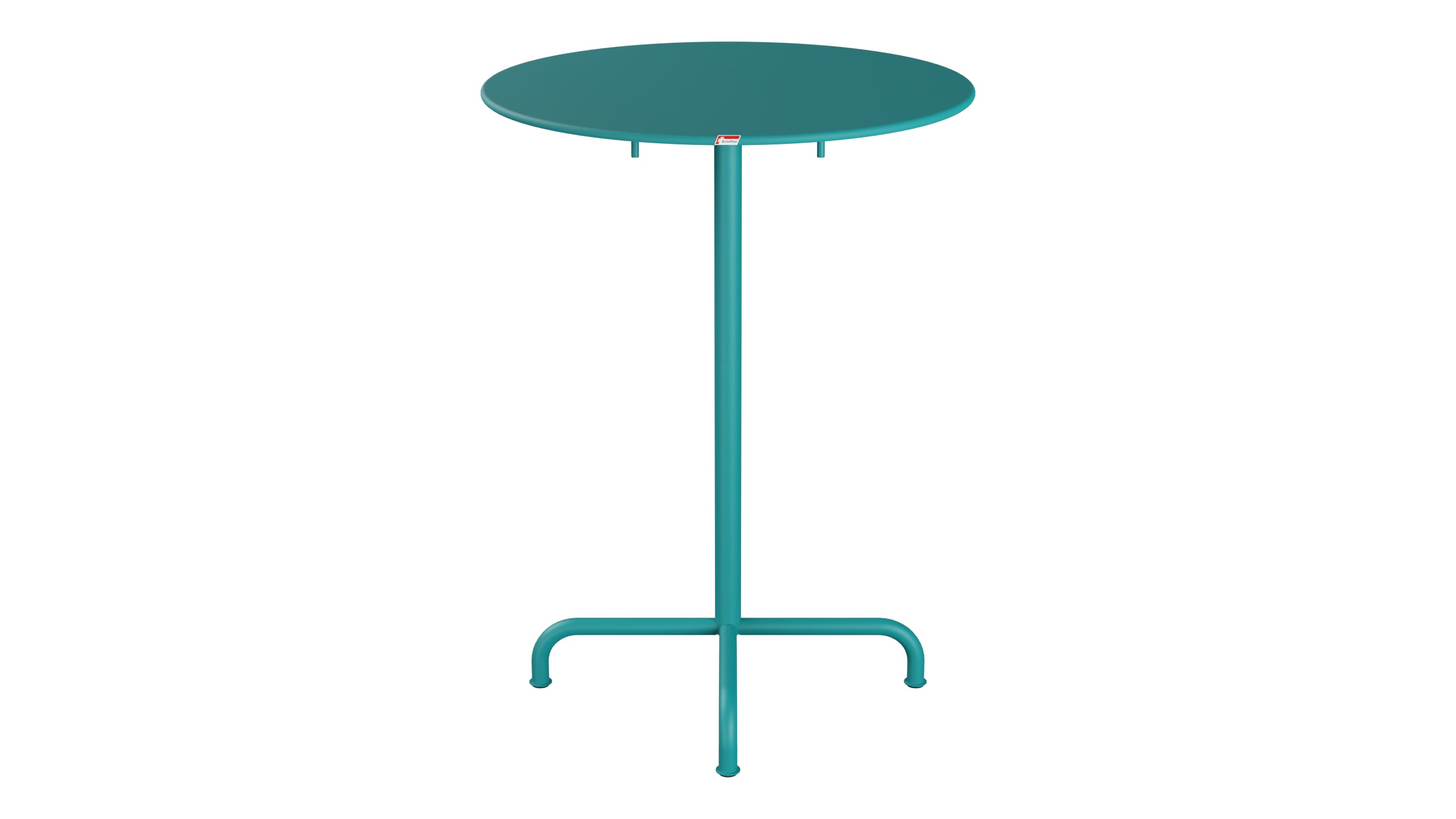 Rigi Metall-Stehtisch Outdoor ø80 / 110 klappbar  in Kaliblau präsentiert im Onlineshop von KAQTU Design AG. Hochtisch Outdoor ist von Schaffner