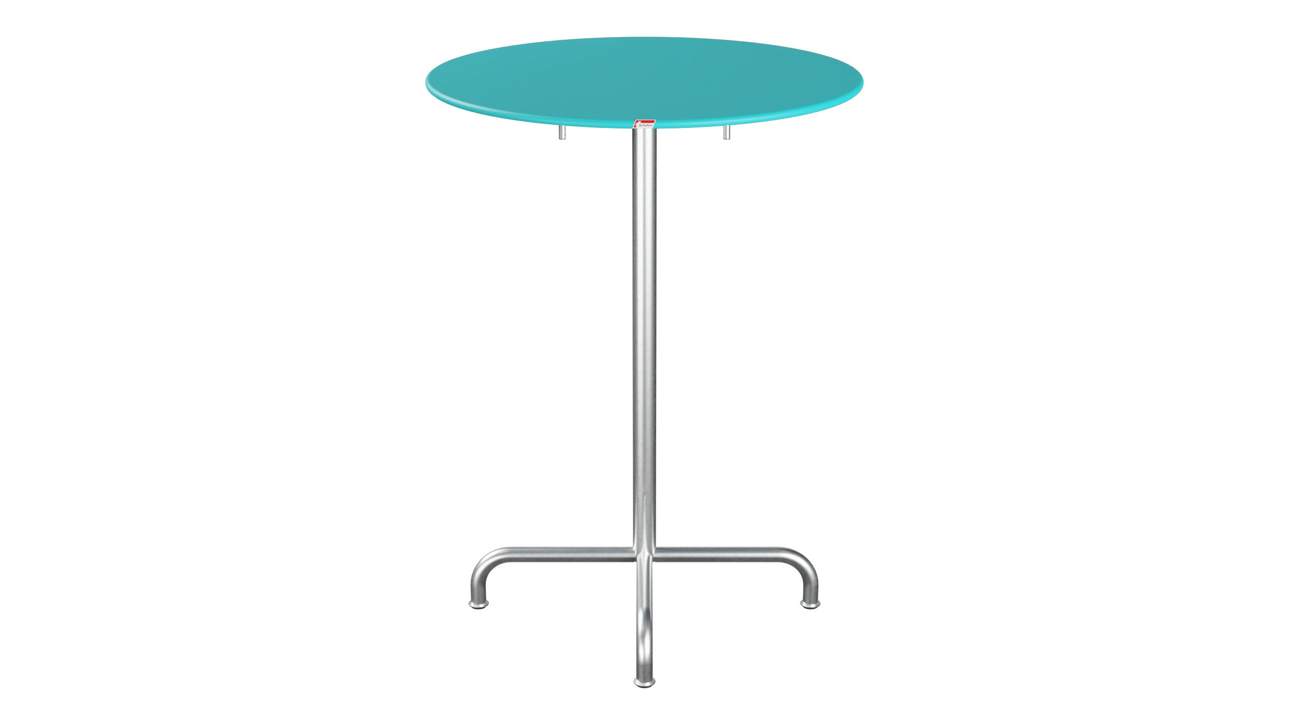 Rigi Metall-Stehtisch Outdoor ø80 / 110 klappbar  in Türkis präsentiert im Onlineshop von KAQTU Design AG. Hochtisch Outdoor ist von Schaffner