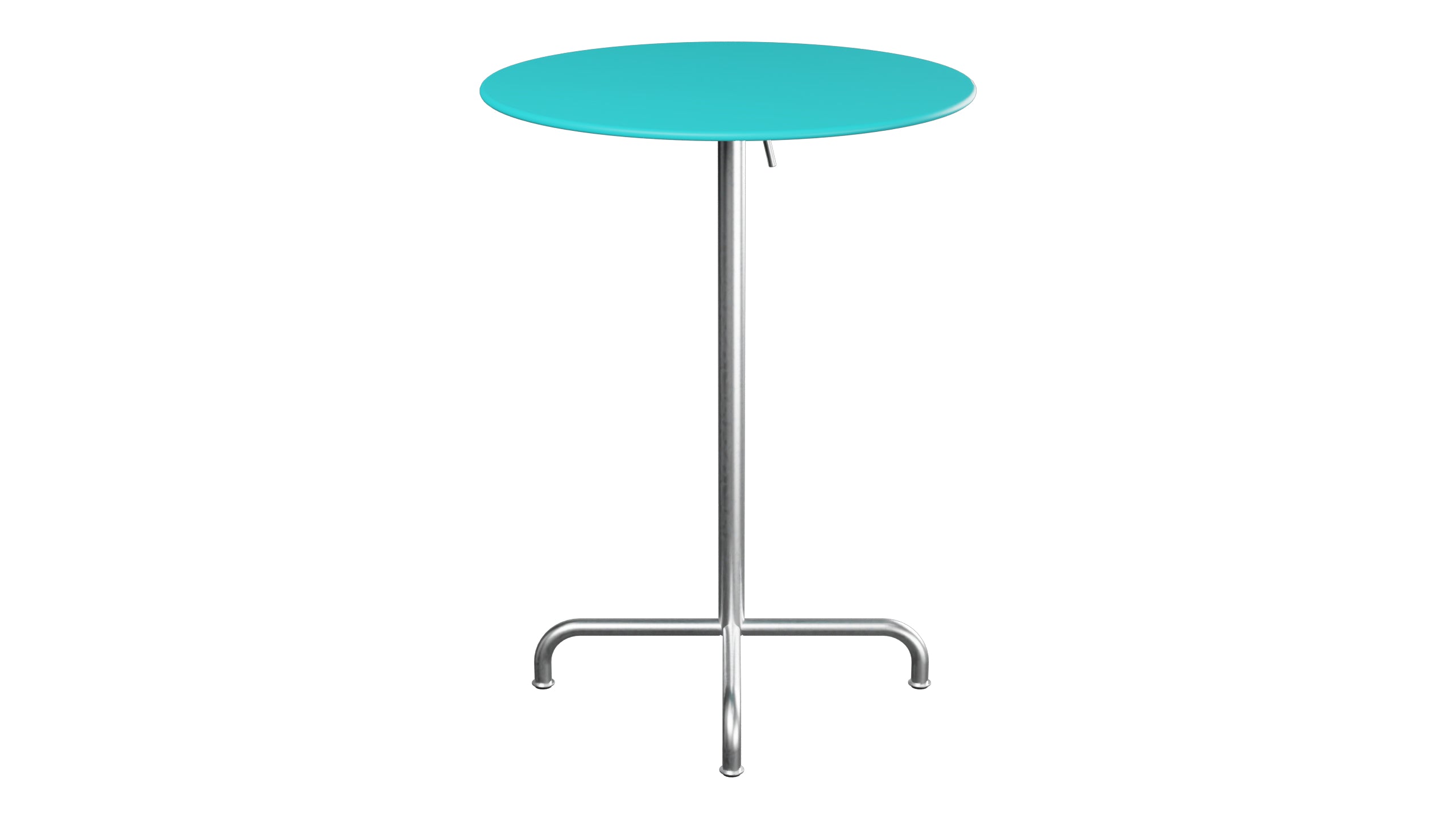 Rigi Metall-Stehtisch Outdoor ø80 / 110 klappbar  in Türkis präsentiert im Onlineshop von KAQTU Design AG. Hochtisch Outdoor ist von Schaffner