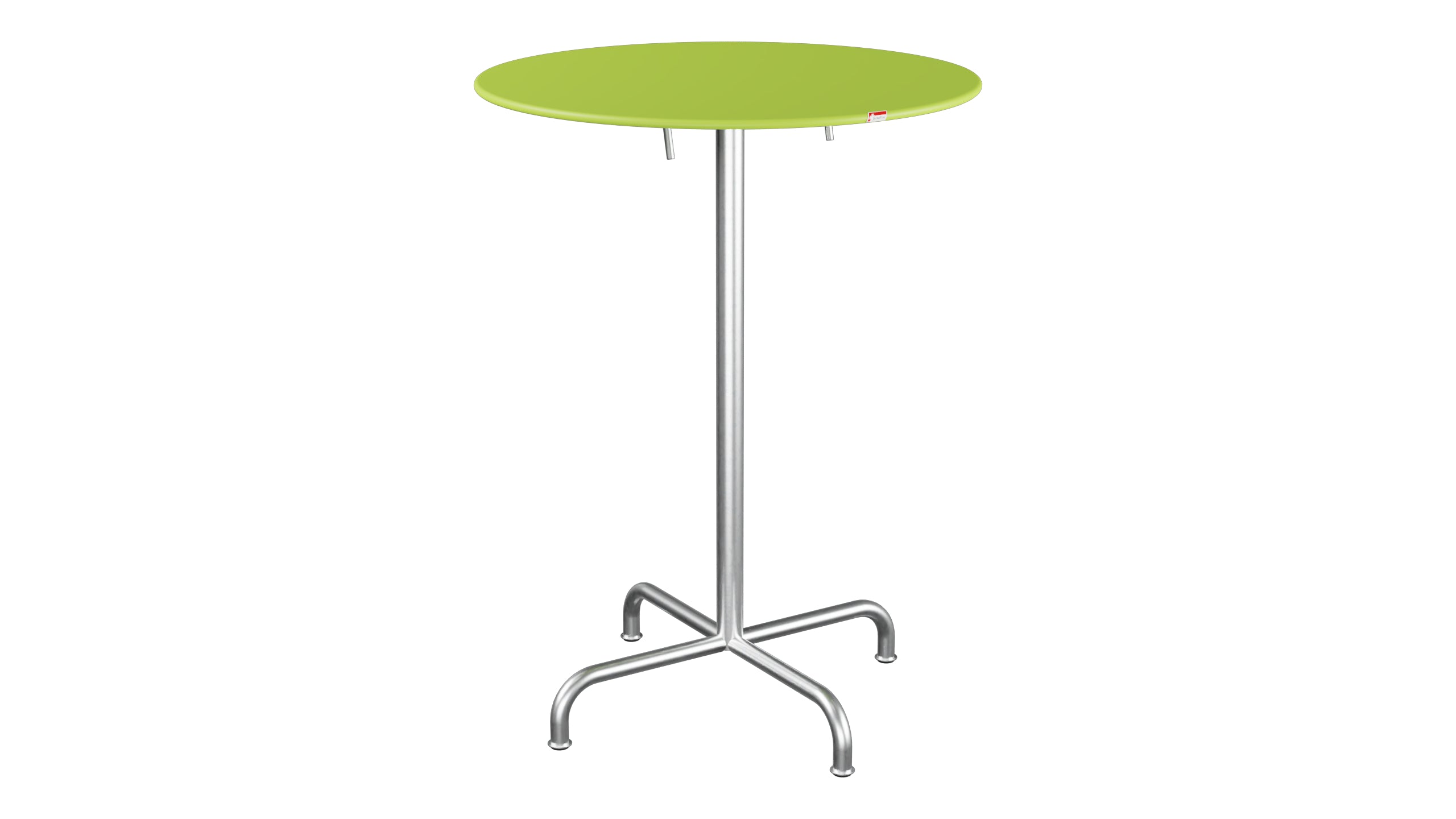 Rigi Metall-Stehtisch Outdoor ø80 / 110 klappbar  in Hellgrün präsentiert im Onlineshop von KAQTU Design AG. Hochtisch Outdoor ist von Schaffner