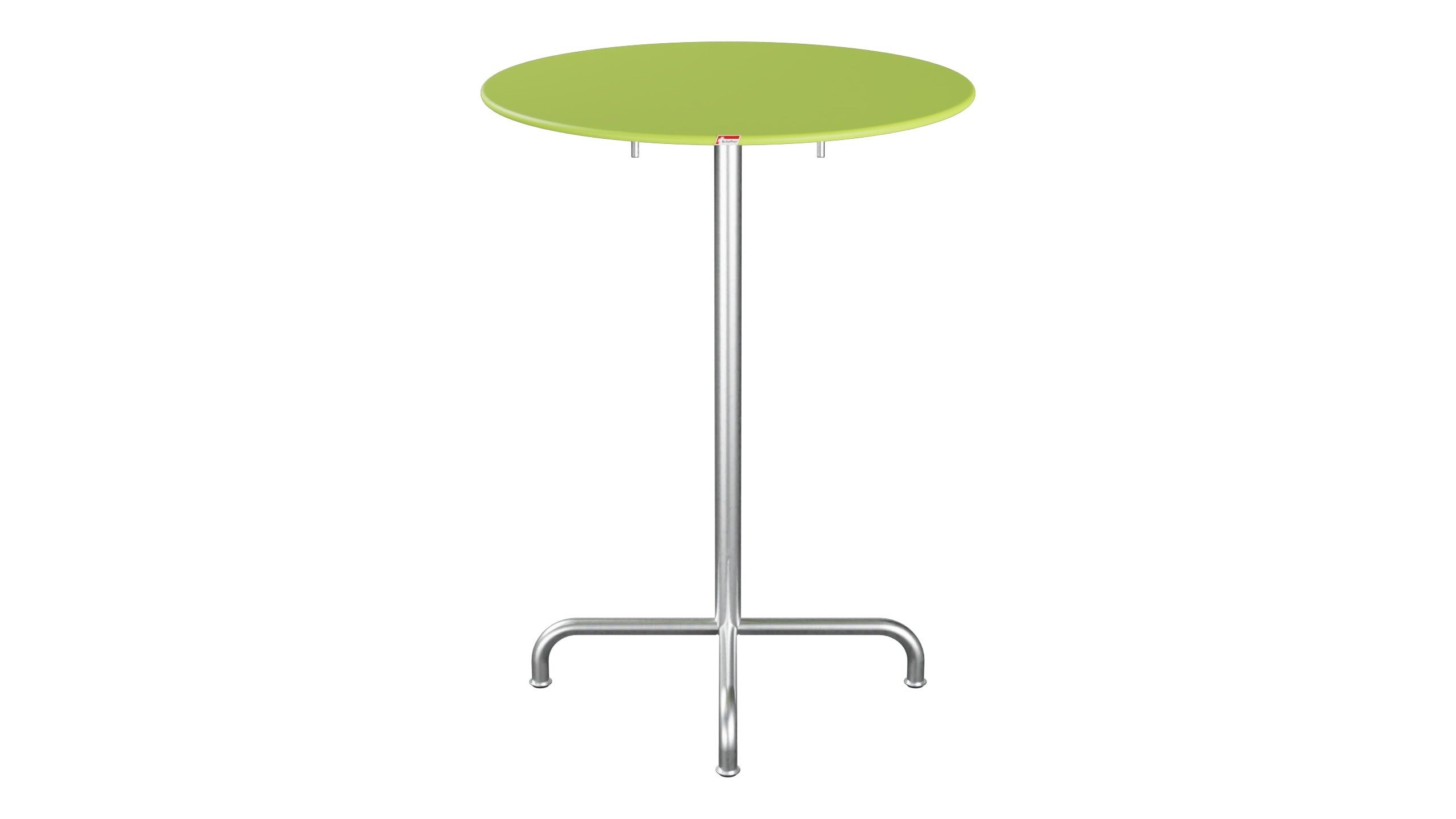 Rigi Metall-Stehtisch Outdoor ø80 / 110 klappbar  in Hellgrün präsentiert im Onlineshop von KAQTU Design AG. Hochtisch Outdoor ist von Schaffner