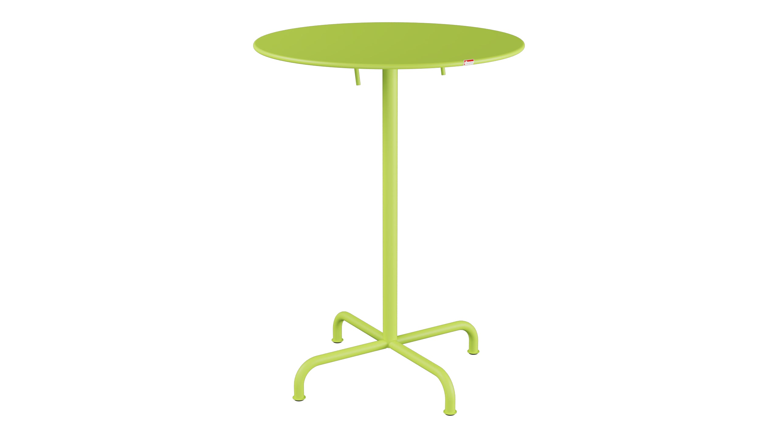 Rigi Metall-Stehtisch Outdoor ø80 / 110 klappbar  in Hellgrün präsentiert im Onlineshop von KAQTU Design AG. Hochtisch Outdoor ist von Schaffner
