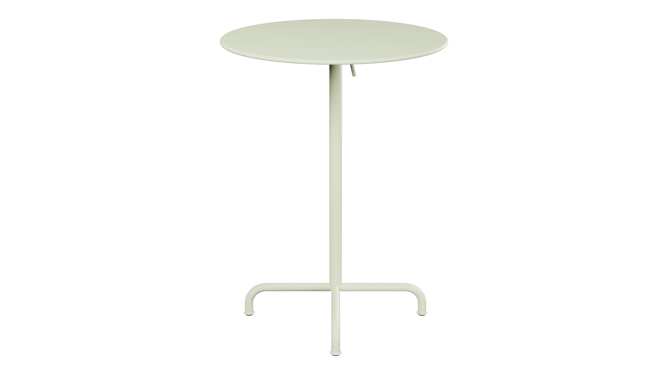 Rigi Metall-Stehtisch Outdoor ø80 / 110 klappbar  in Pastellgrün präsentiert im Onlineshop von KAQTU Design AG. Hochtisch Outdoor ist von Schaffner