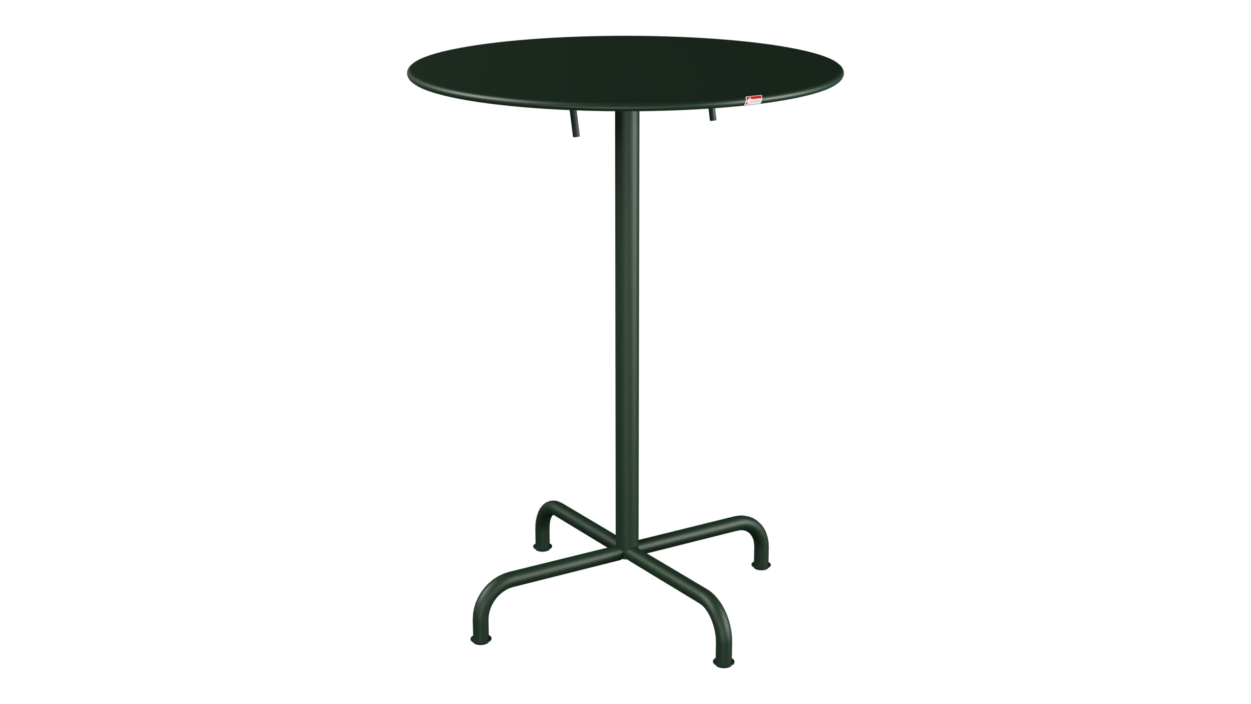 Rigi Metall-Stehtisch Outdoor ø80 / 110 klappbar  in Tannengrün präsentiert im Onlineshop von KAQTU Design AG. Hochtisch Outdoor ist von Schaffner