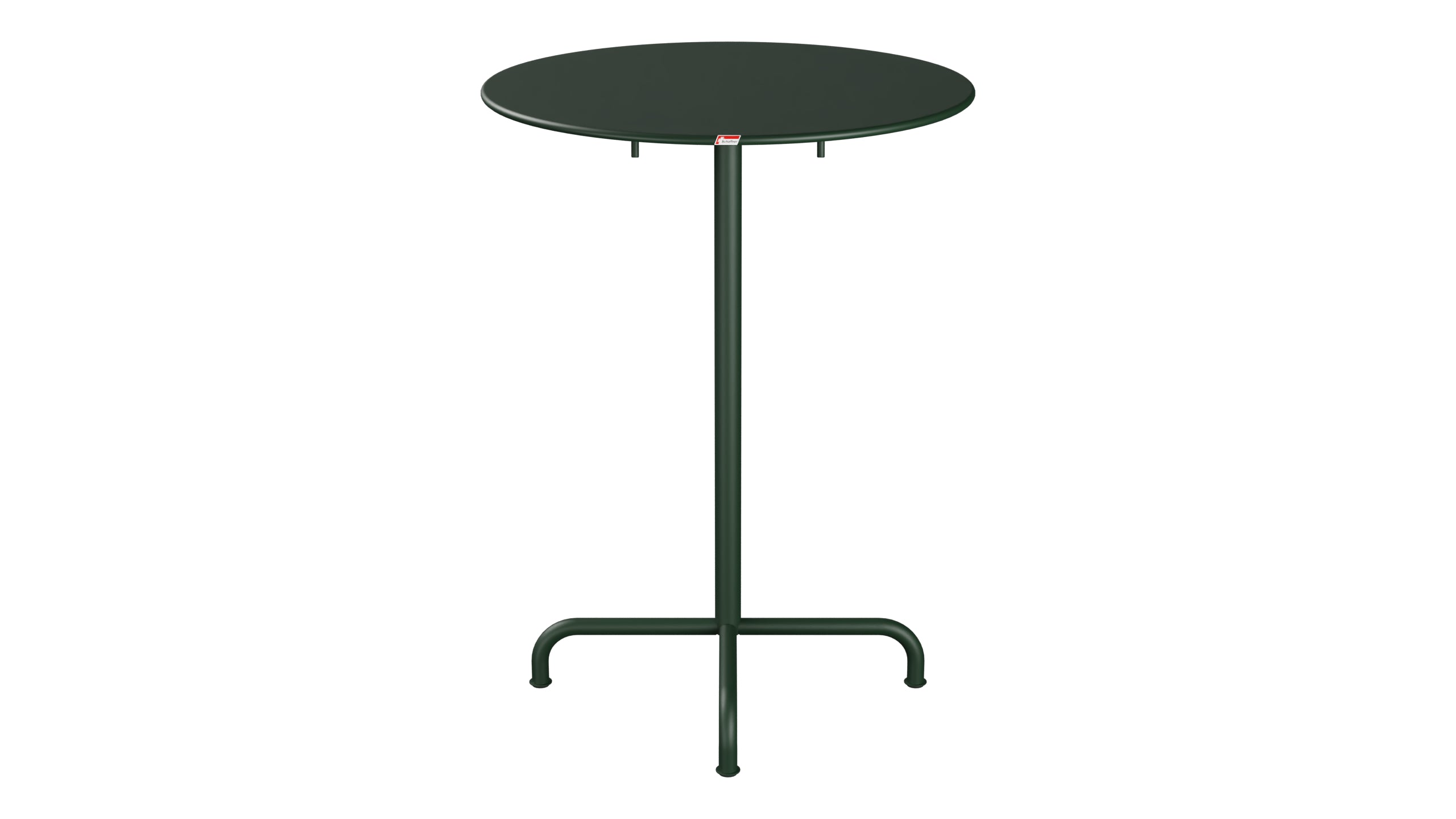Rigi Metall-Stehtisch Outdoor ø80 / 110 klappbar  in Tannengrün präsentiert im Onlineshop von KAQTU Design AG. Hochtisch Outdoor ist von Schaffner