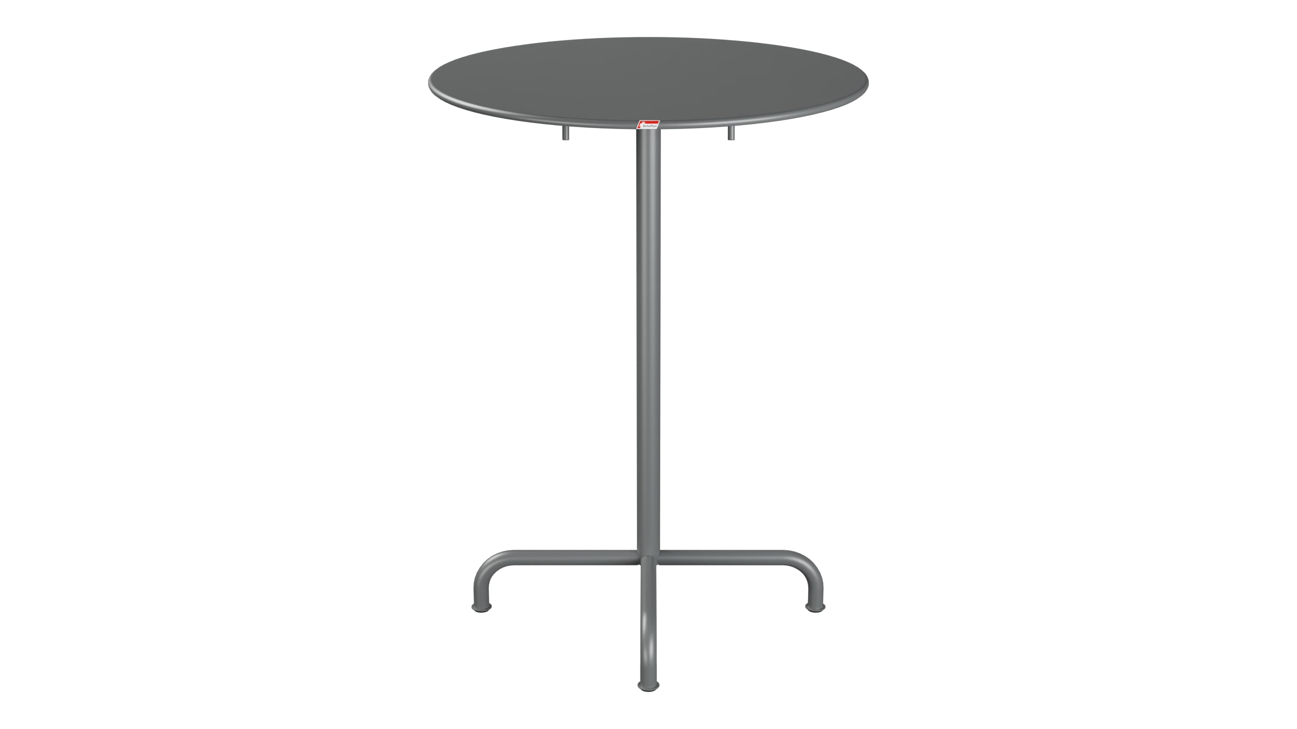 Rigi Metall-Stehtisch Outdoor ø80 / 110 klappbar  in Graphit präsentiert im Onlineshop von KAQTU Design AG. Hochtisch Outdoor ist von Schaffner