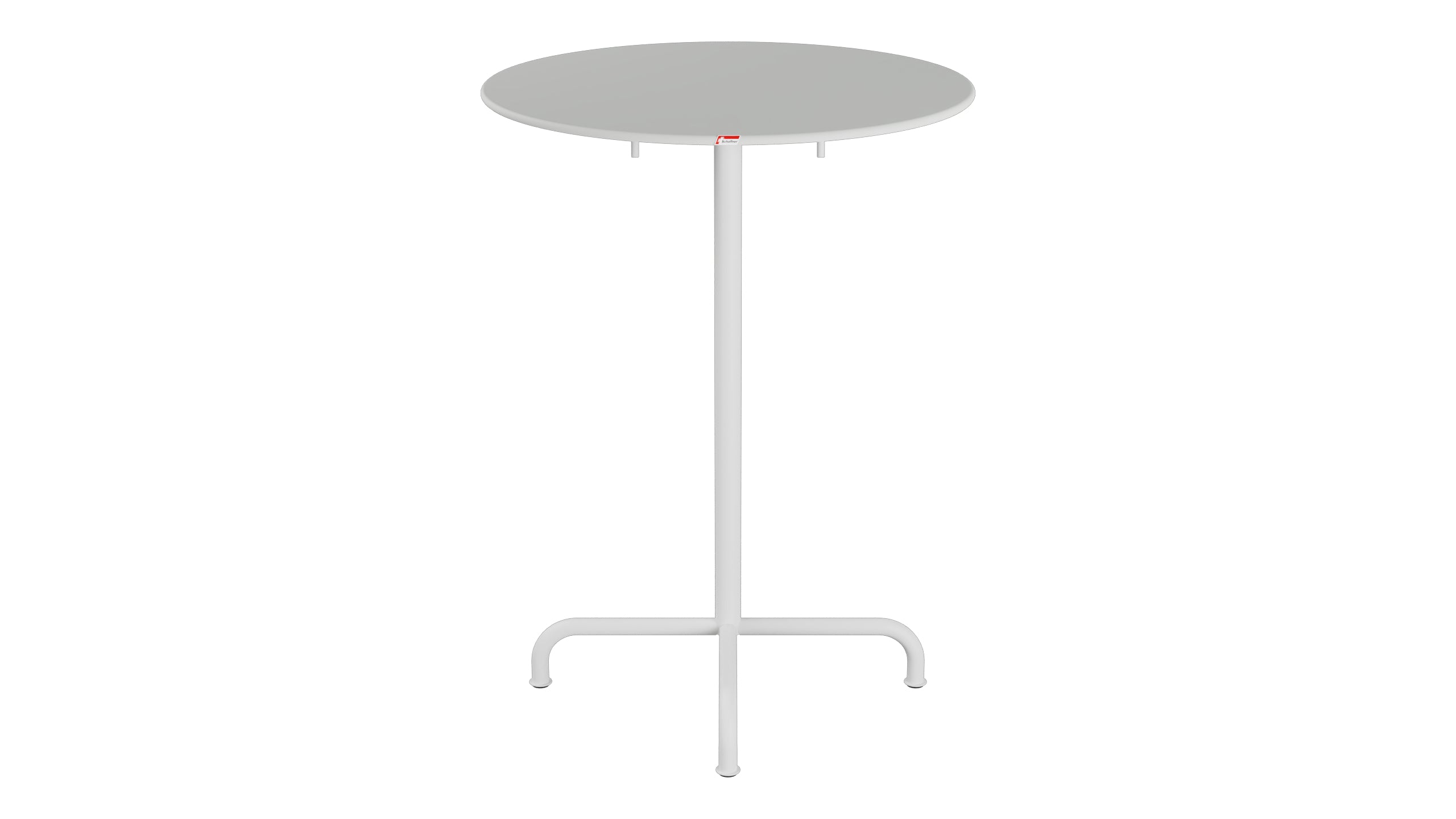Rigi Metall-Stehtisch Outdoor ø80 / 110 klappbar  in Alusilber präsentiert im Onlineshop von KAQTU Design AG. Hochtisch Outdoor ist von Schaffner