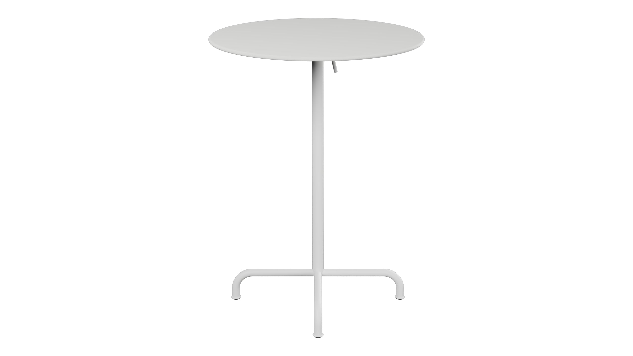 Rigi Metall-Stehtisch Outdoor ø80 / 110 klappbar  in Alusilber präsentiert im Onlineshop von KAQTU Design AG. Hochtisch Outdoor ist von Schaffner