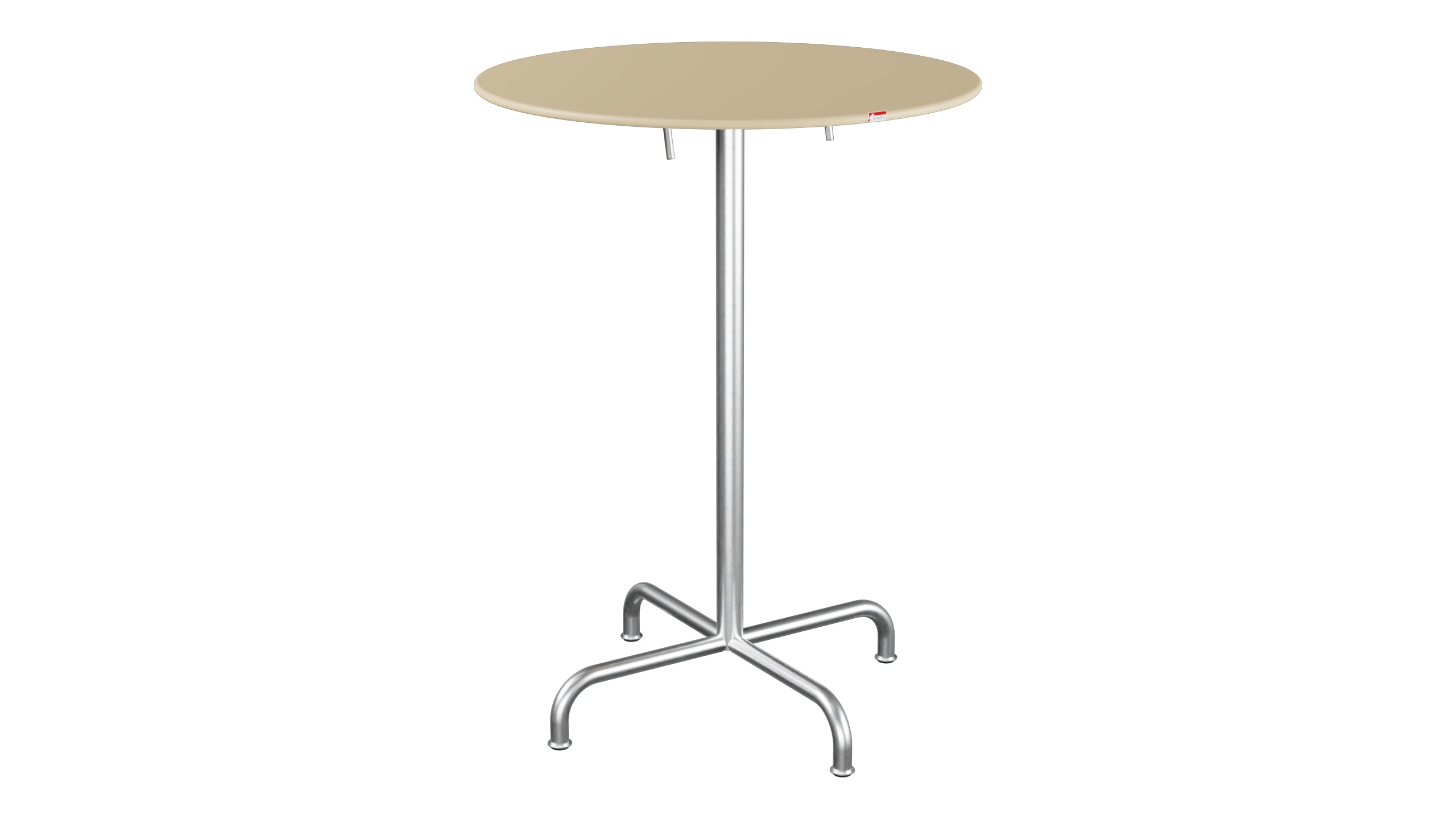 Rigi Metall-Stehtisch Outdoor ø80 / 110 klappbar  in Pastellbraun präsentiert im Onlineshop von KAQTU Design AG. Hochtisch Outdoor ist von Schaffner
