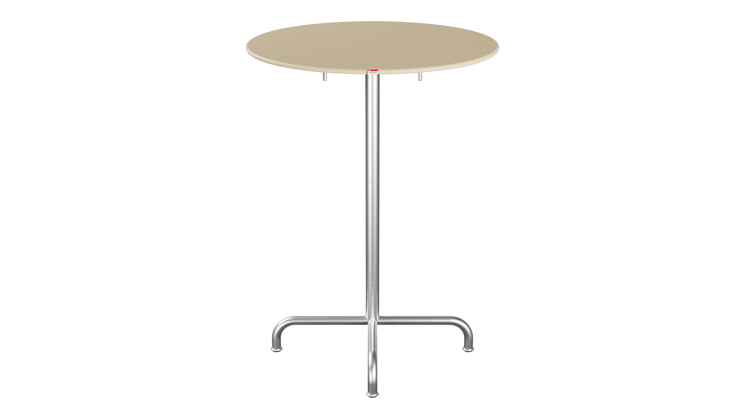 Rigi Metall-Stehtisch Outdoor ø80 / 110 klappbar  in Pastellbraun präsentiert im Onlineshop von KAQTU Design AG. Hochtisch Outdoor ist von Schaffner