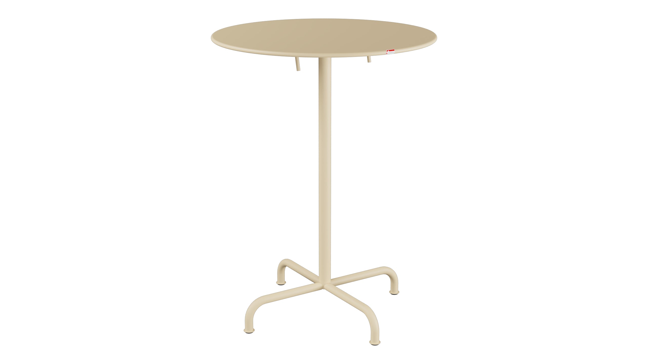 Rigi Metall-Stehtisch Outdoor ø80 / 110 klappbar  in Pastellbraun präsentiert im Onlineshop von KAQTU Design AG. Hochtisch Outdoor ist von Schaffner