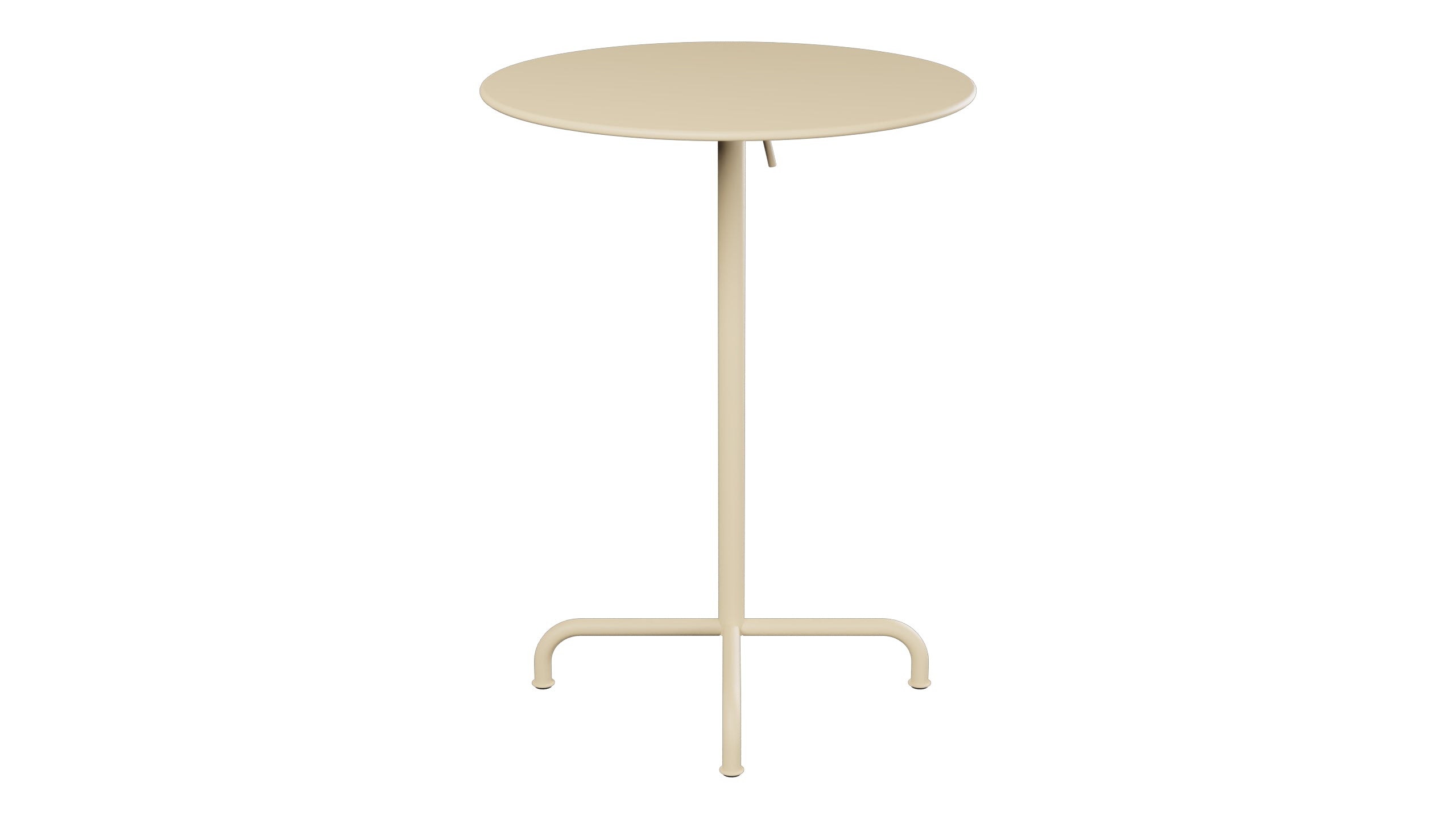 Rigi Metall-Stehtisch Outdoor ø80 / 110 klappbar  in Pastellbraun präsentiert im Onlineshop von KAQTU Design AG. Hochtisch Outdoor ist von Schaffner