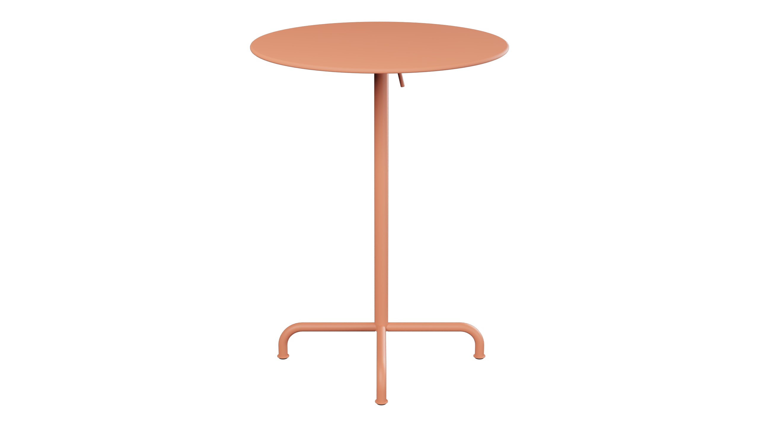 Rigi Metall-Stehtisch Outdoor ø80 / 110 klappbar  in Pastellterracotta präsentiert im Onlineshop von KAQTU Design AG. Hochtisch Outdoor ist von Schaffner