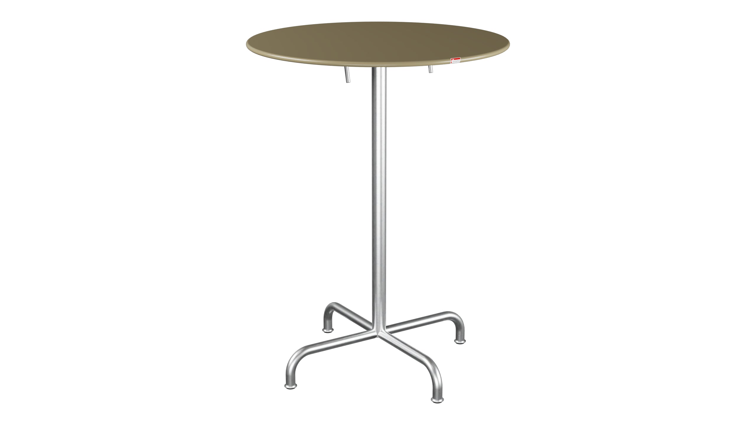 Rigi Metall-Stehtisch Outdoor ø80 / 110 klappbar  in Champagner präsentiert im Onlineshop von KAQTU Design AG. Hochtisch Outdoor ist von Schaffner