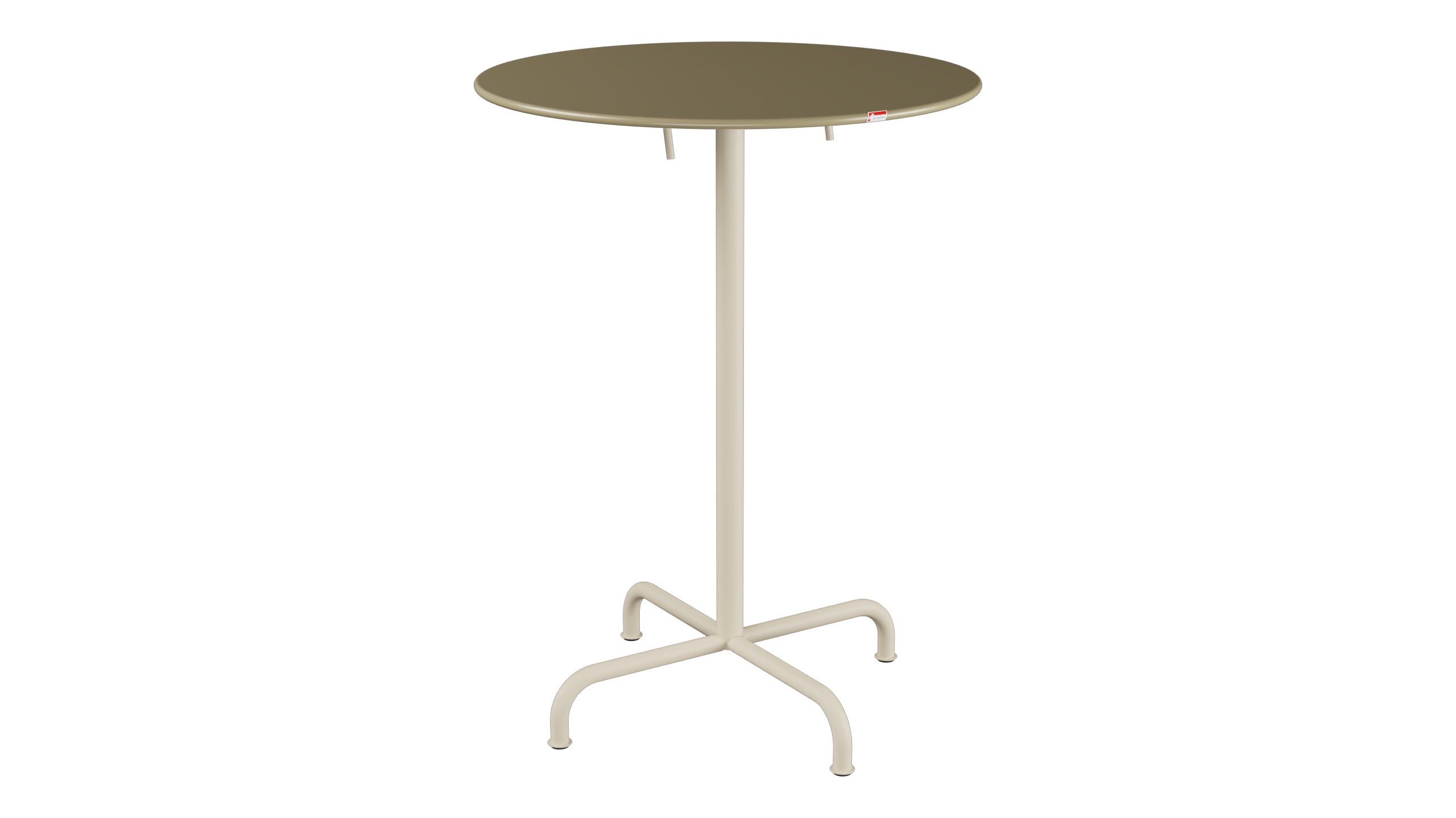 Rigi Metall-Stehtisch Outdoor ø80 / 110 klappbar  in Champagner präsentiert im Onlineshop von KAQTU Design AG. Hochtisch Outdoor ist von Schaffner