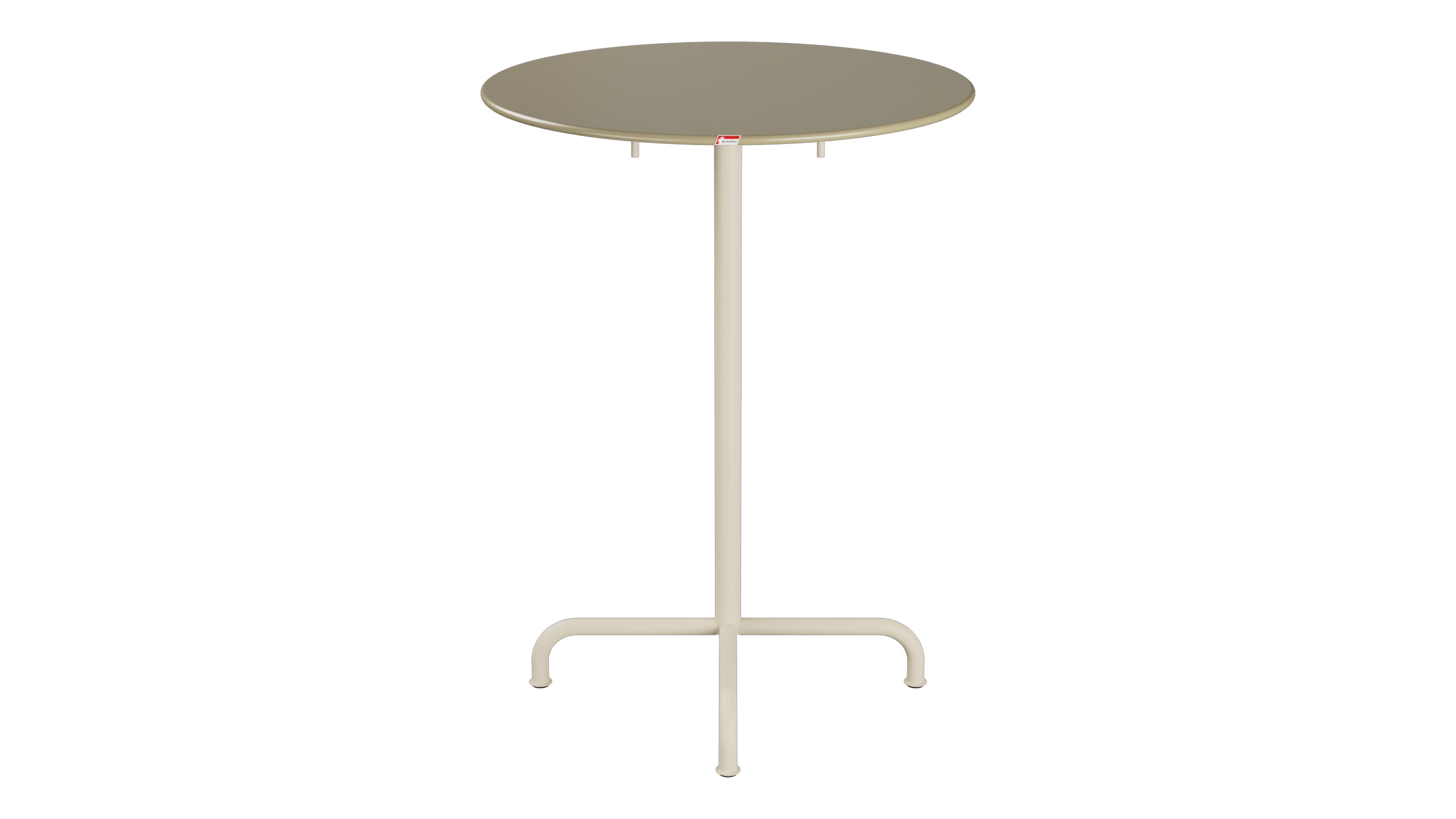 Rigi Metall-Stehtisch Outdoor ø80 / 110 klappbar  in Champagner präsentiert im Onlineshop von KAQTU Design AG. Hochtisch Outdoor ist von Schaffner