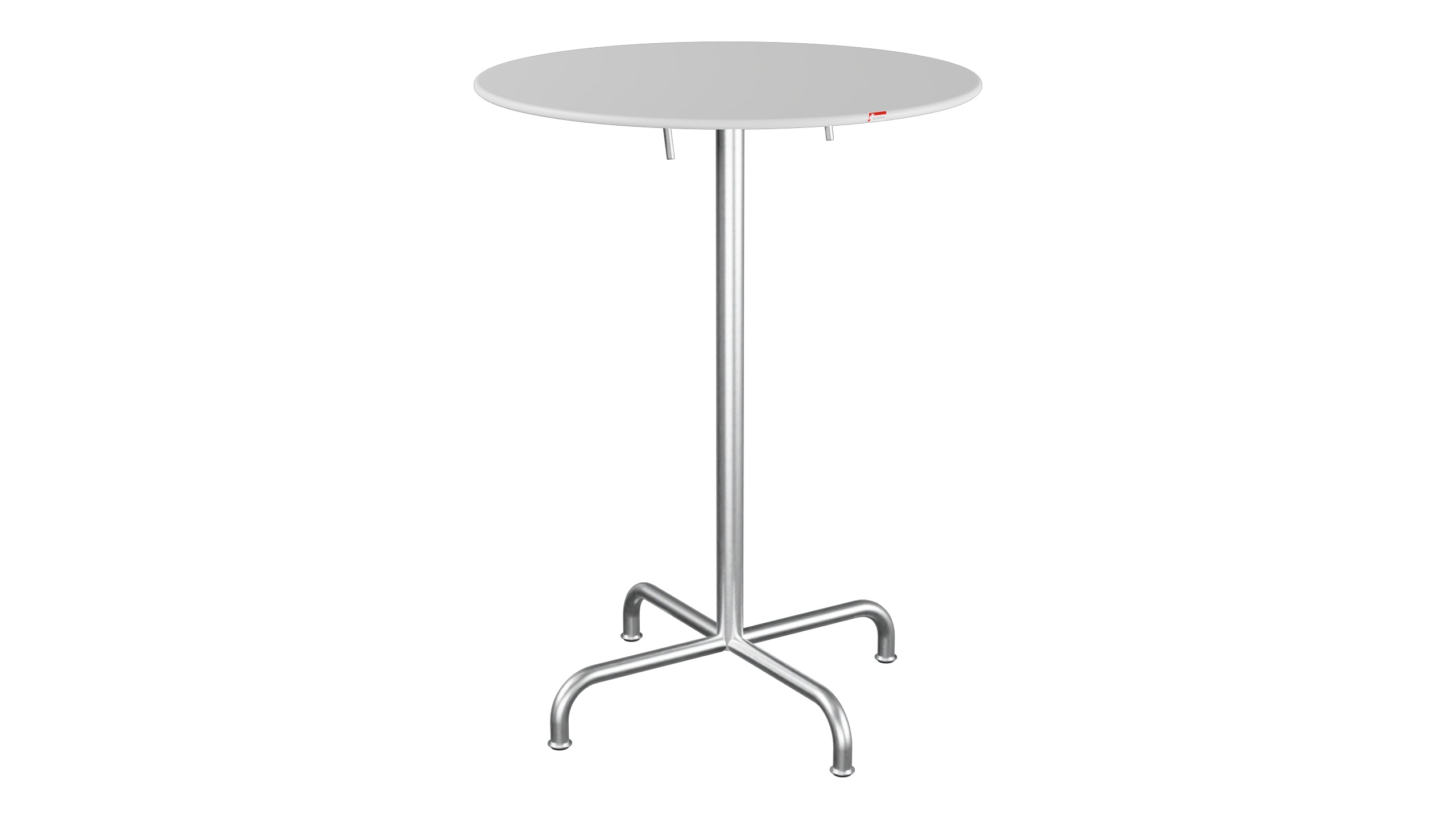 Rigi Metall-Stehtisch Outdoor ø80 / 110 klappbar  in Weiss präsentiert im Onlineshop von KAQTU Design AG. Hochtisch Outdoor ist von Schaffner