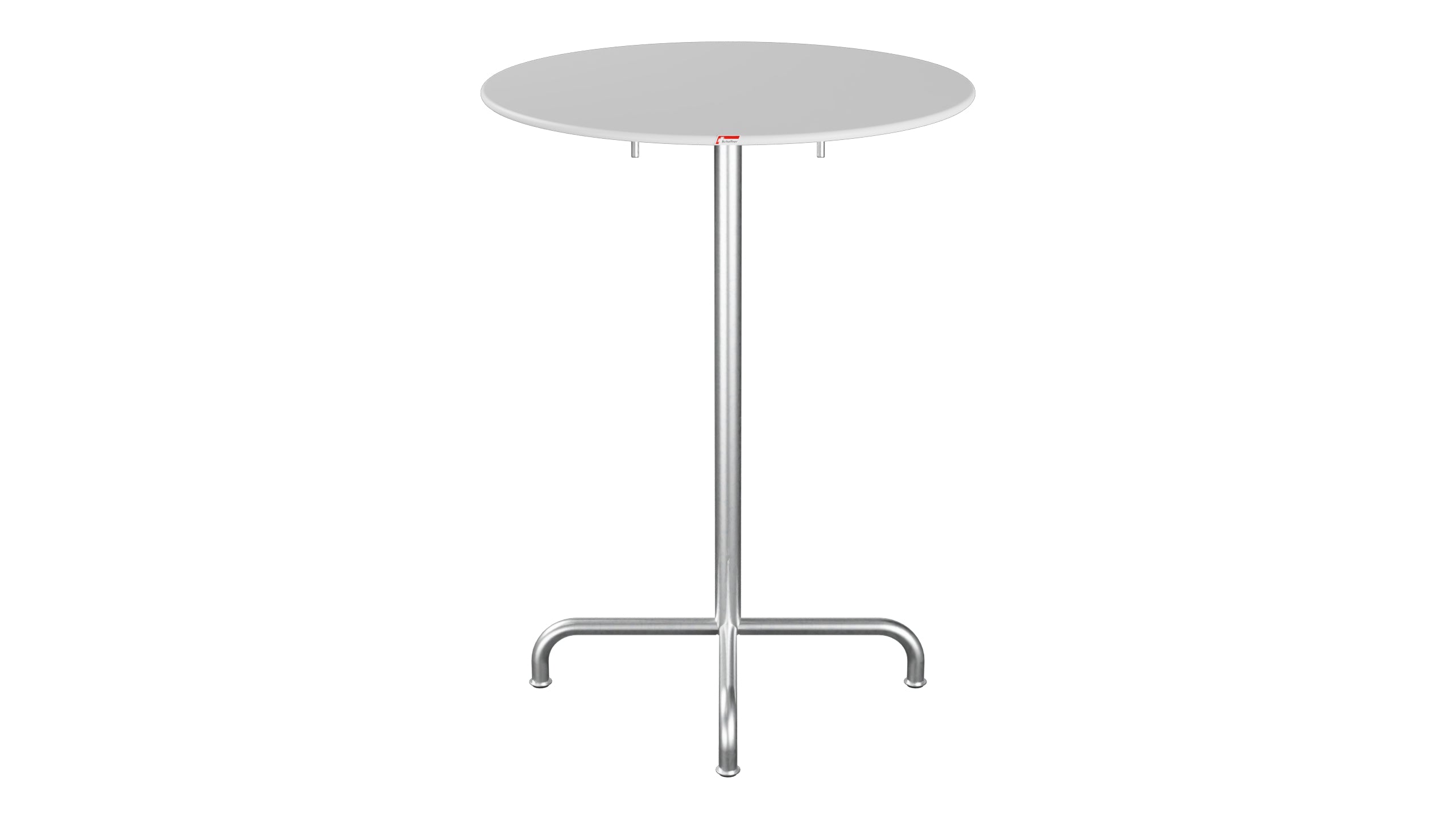 Rigi Metall-Stehtisch Outdoor ø80 / 110 klappbar  in Weiss präsentiert im Onlineshop von KAQTU Design AG. Hochtisch Outdoor ist von Schaffner