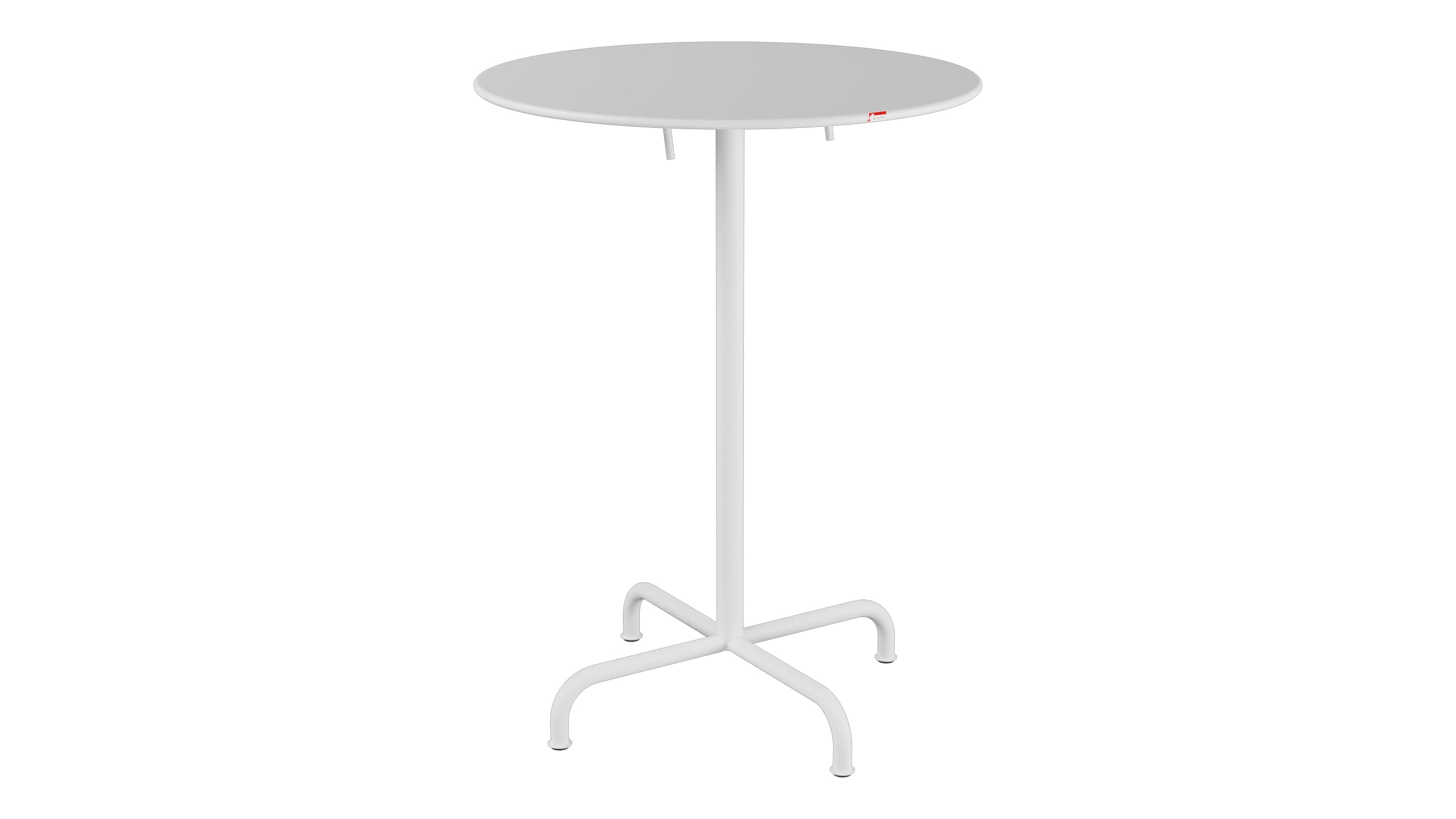 Rigi Metall-Stehtisch Outdoor ø80 / 110 klappbar  in Weiss präsentiert im Onlineshop von KAQTU Design AG. Hochtisch Outdoor ist von Schaffner